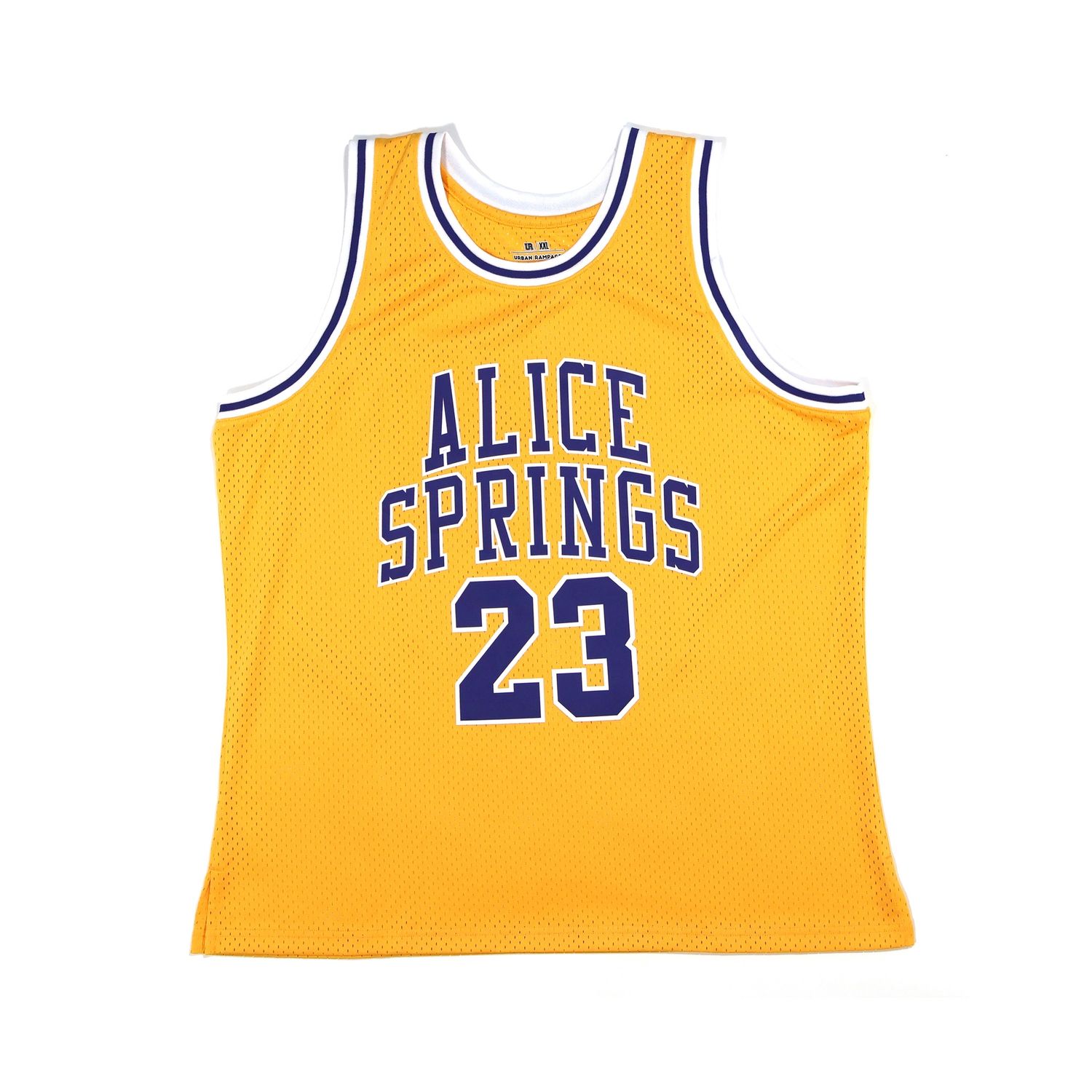 Alice Springs 23 Basketball Jersey Yellow