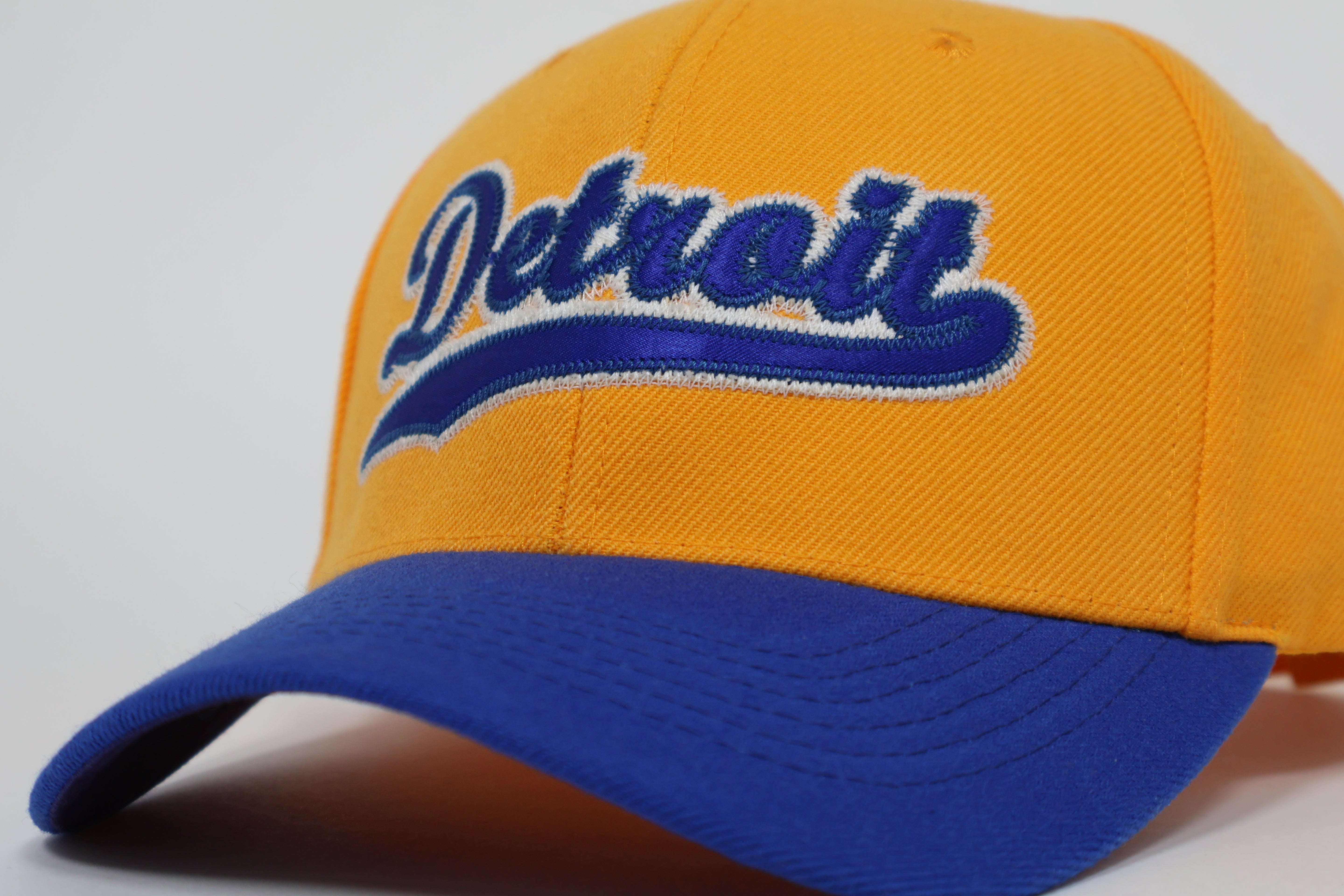 Detroit Yellow & Blue Adjustable Cap