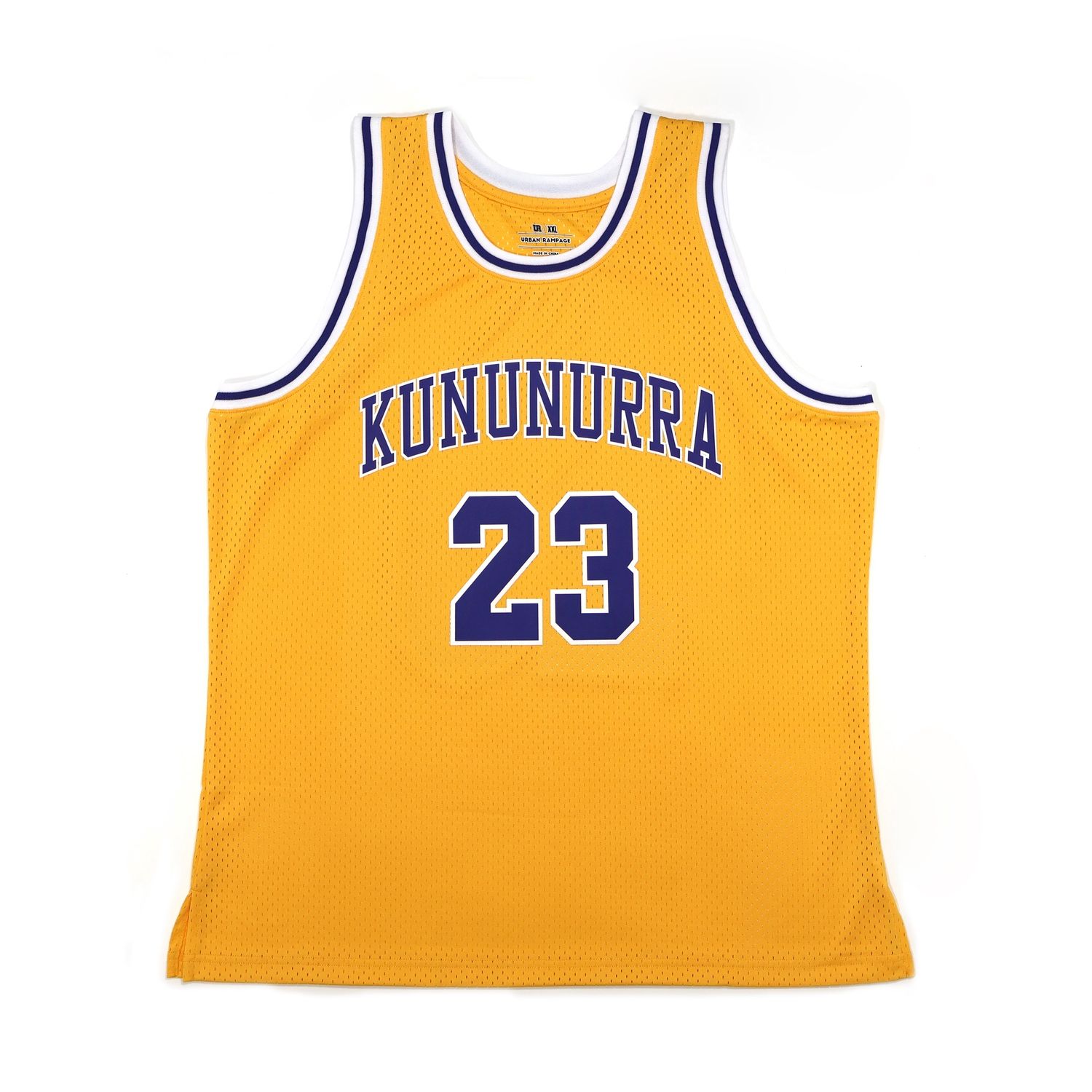 Kununurra 23 yellow basketball jersey for men