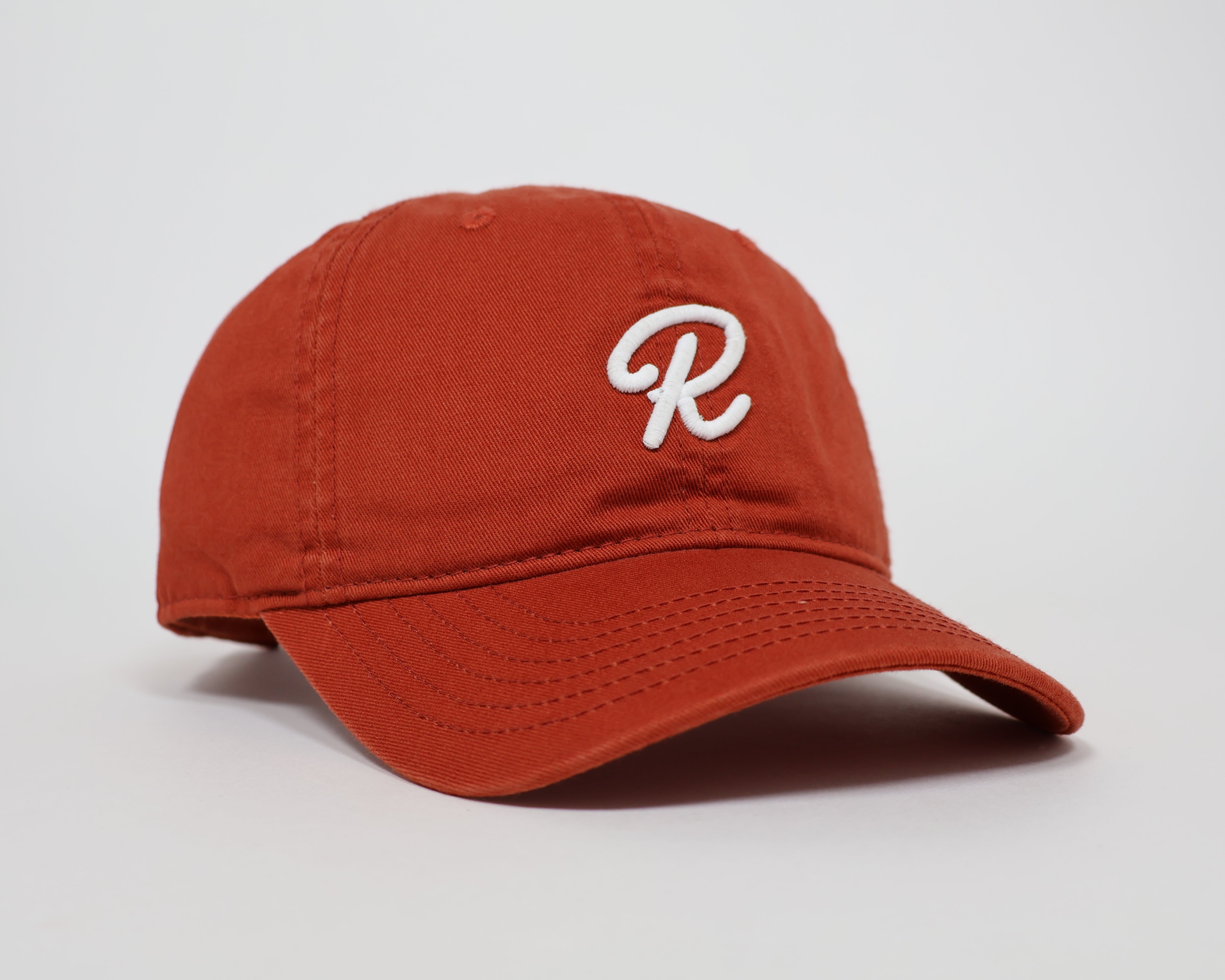 Men's Red Baseball Cap β Bold Style with 'R' Letter Embroidery and Adjustable Fit