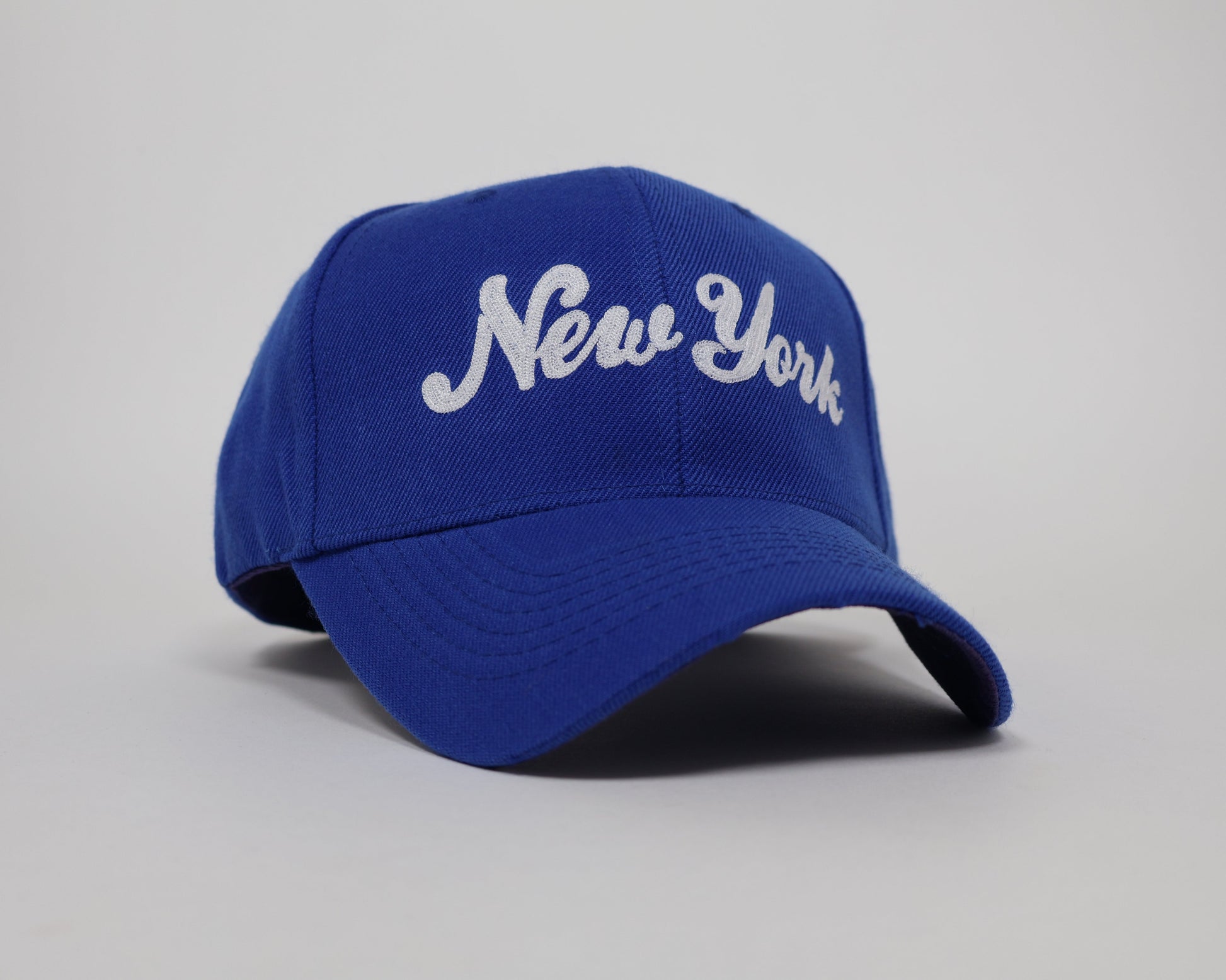 Men's Blue Baseball Cap – New York Embroidery with Classic Curved Brim and Adjustable Strap
