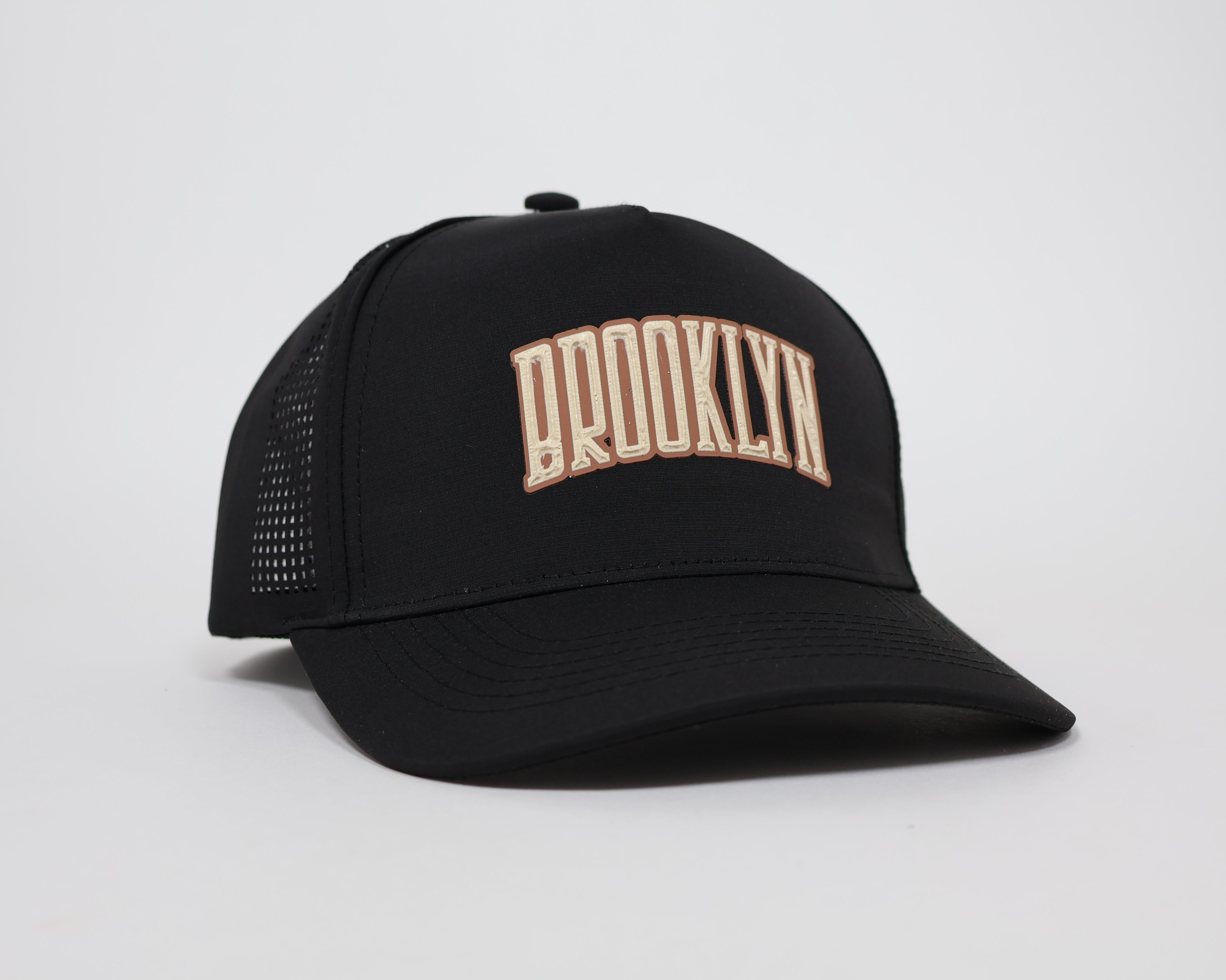 Men's Black Casual Cap β Brooklyn Embroidered Design, Comfortable and Adjustable Fit