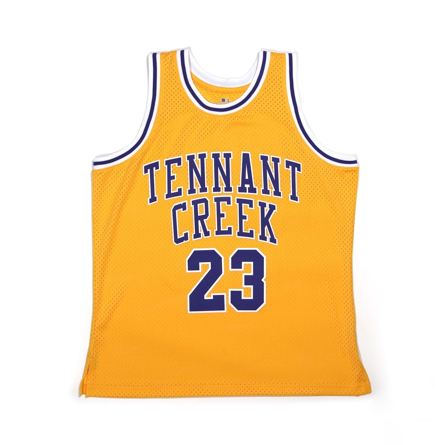 Tennant Creek 23 yellow basketball jersey for men