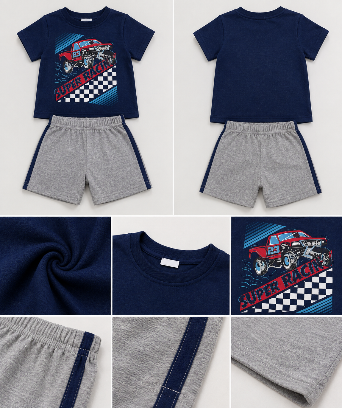Boys Super Racing T-Shirt & Shorts Set