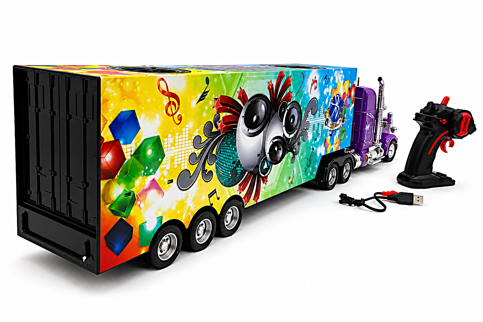 Remote Control Bluetooth Music Truck WH8769 with LED Lights | 2.4GHz RC Trailer (3+)