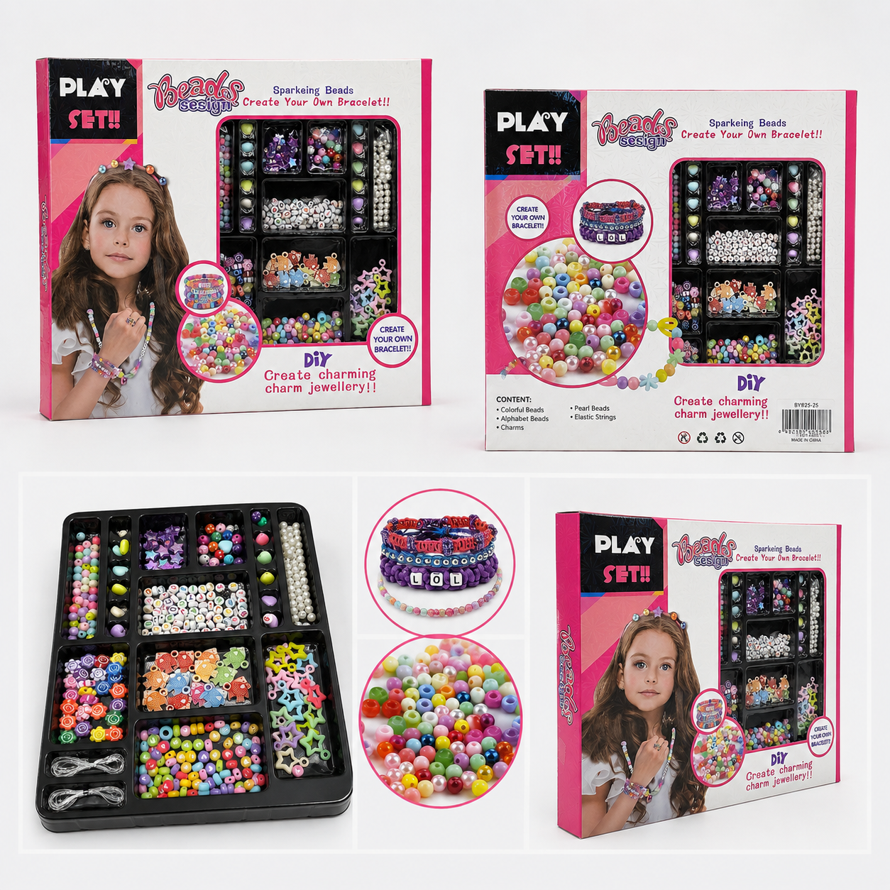 Kids DIY Bracelet & Jewelry-Making Bead Set
