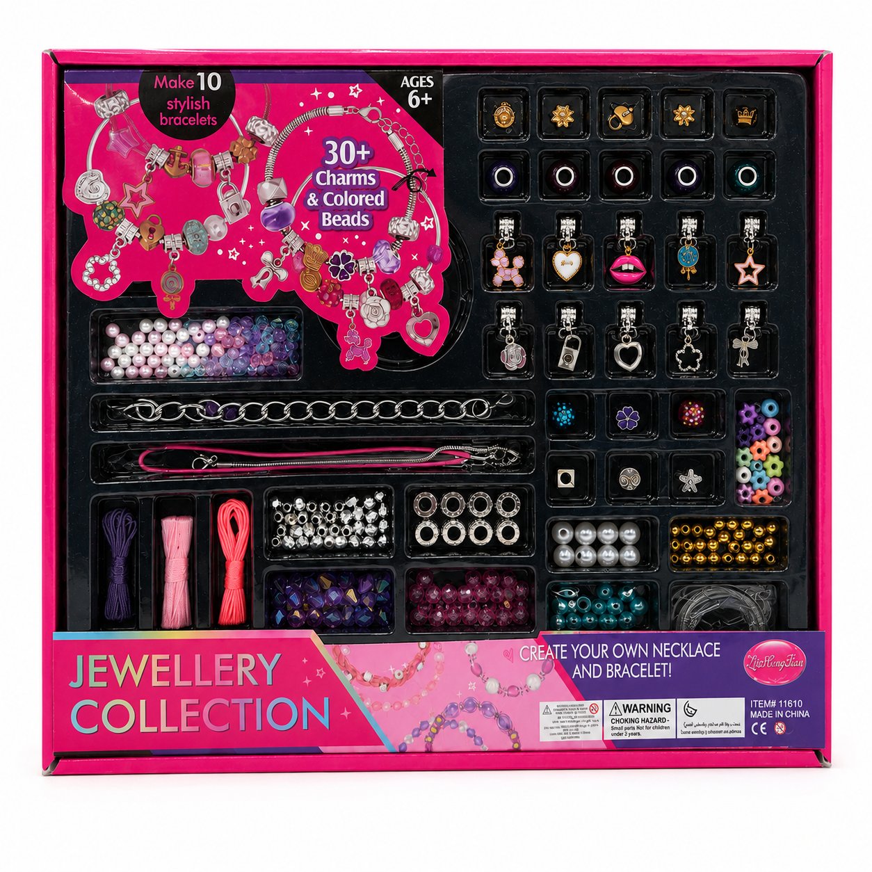 Kids DIY Jewelry-Making Kit with Charms & Beads