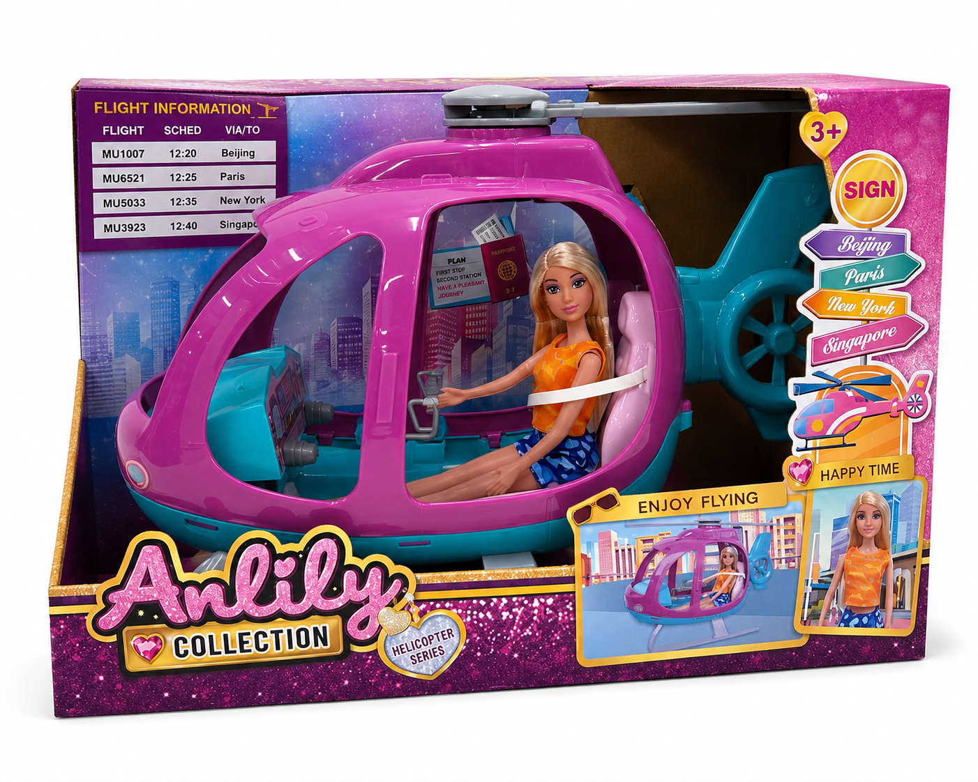 Kids’ Fashion Doll Helicopter Playset