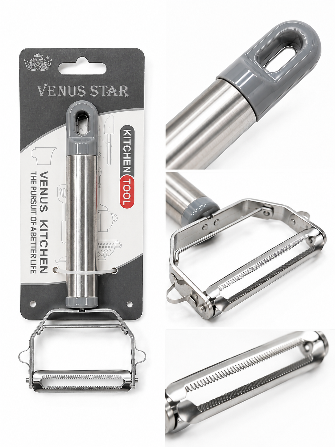 Stainless Steel Dual-Blade Vegetable Peeler