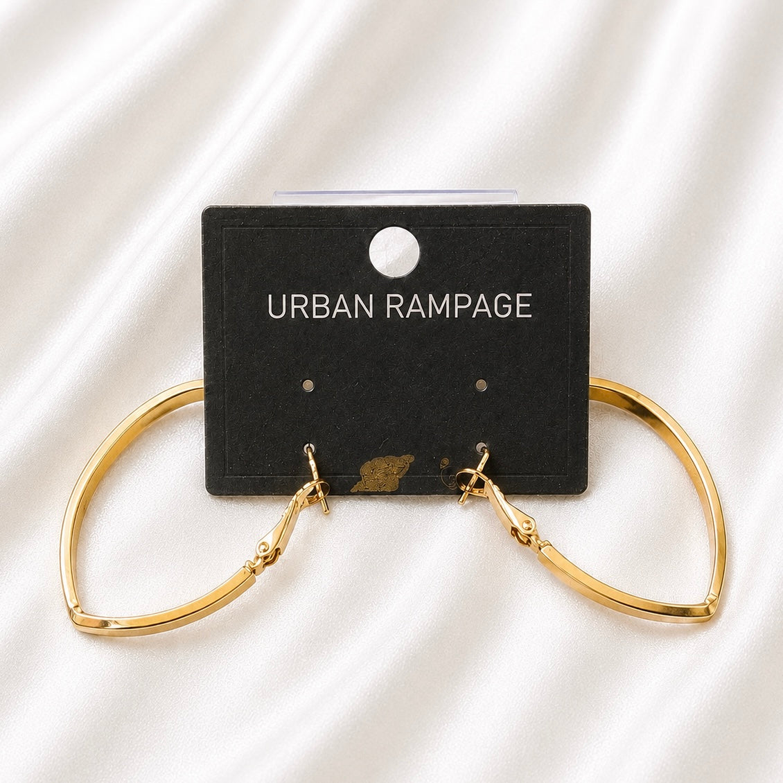 Geometric Gold-Tone Hoop Fashion Earrings