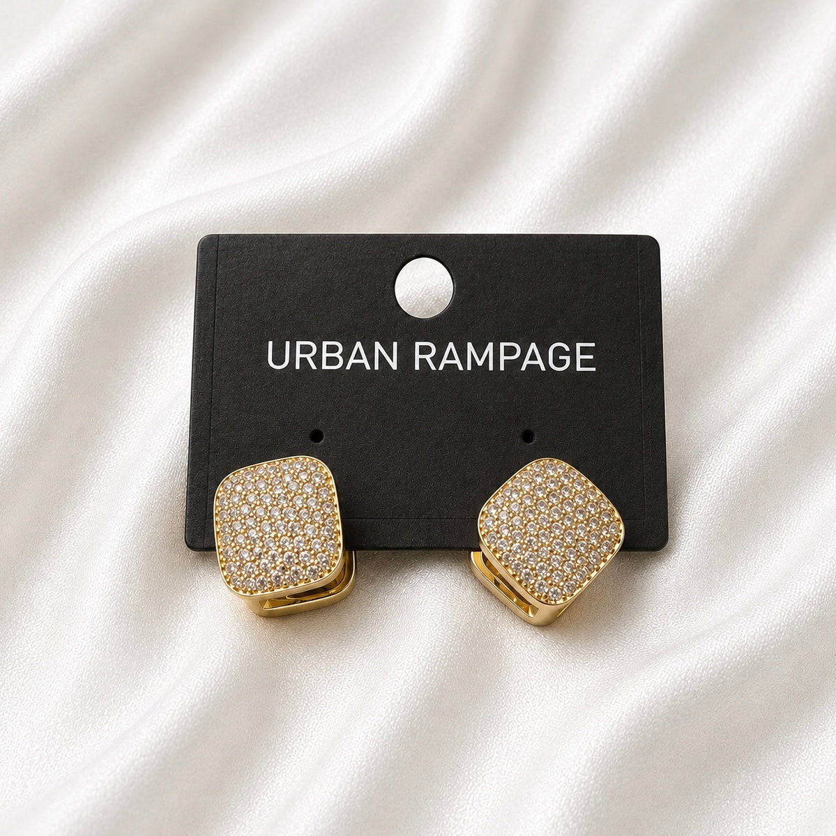 Pavé Crystal Gold-Tone Statement Earrings