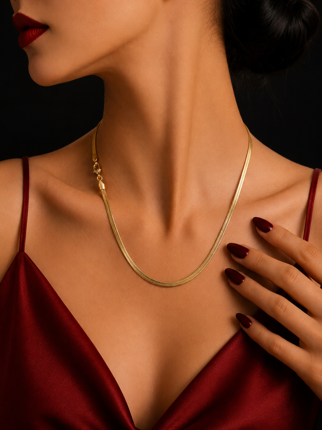 Gold-Tone Snake Chain Necklace