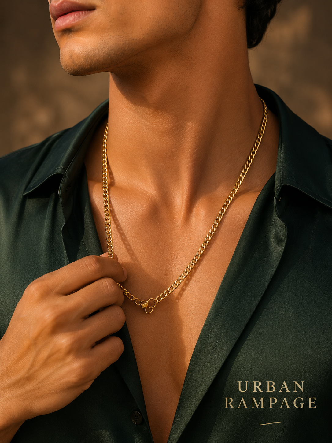 Gold-Tone Curb Chain Necklace | Fashion Jewelry