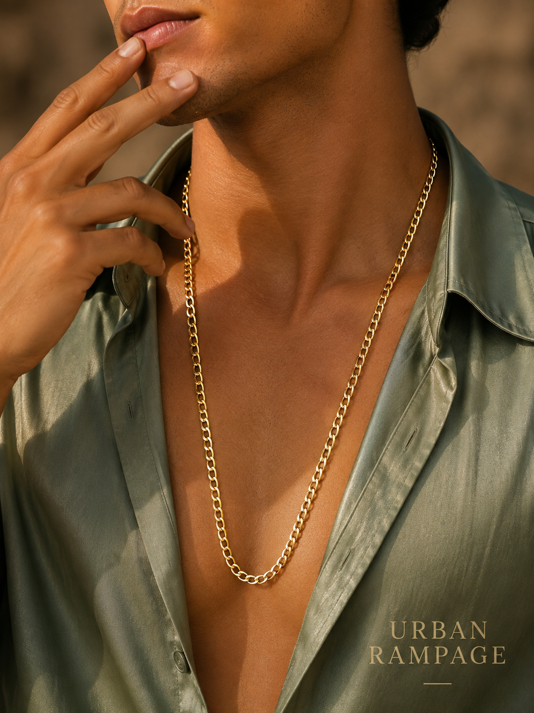 Gold-Tone Cuban Link Chain Necklace | Fashion Jewelry