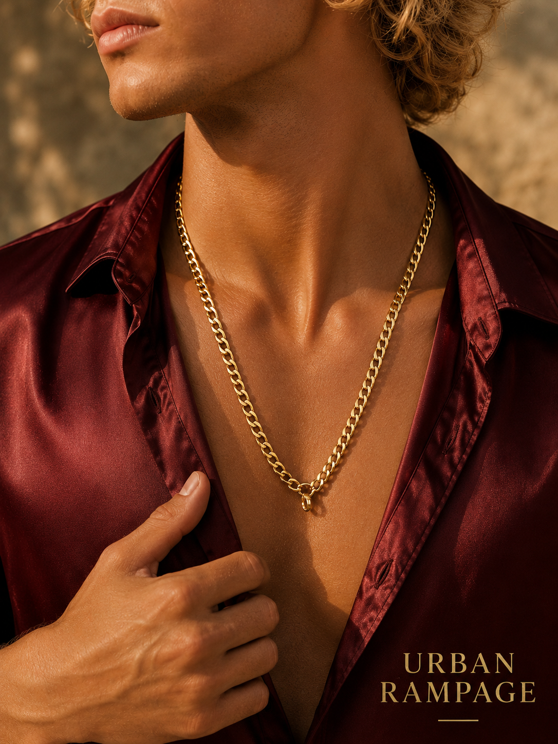 Gold-Tone Classic Cuban Link Chain Necklace