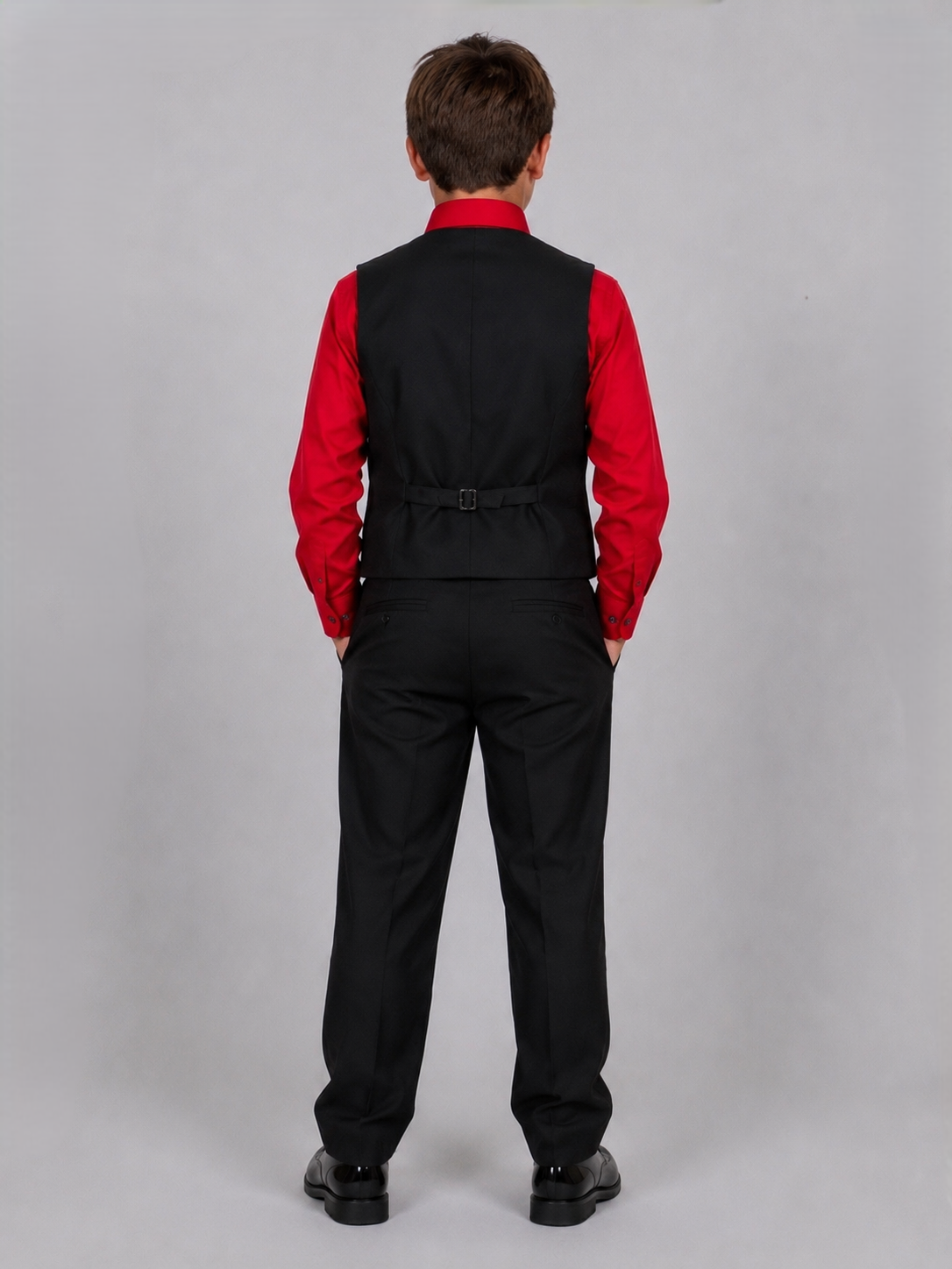 Boys’ 4-Piece Formal Suit Set – Red, Age 12