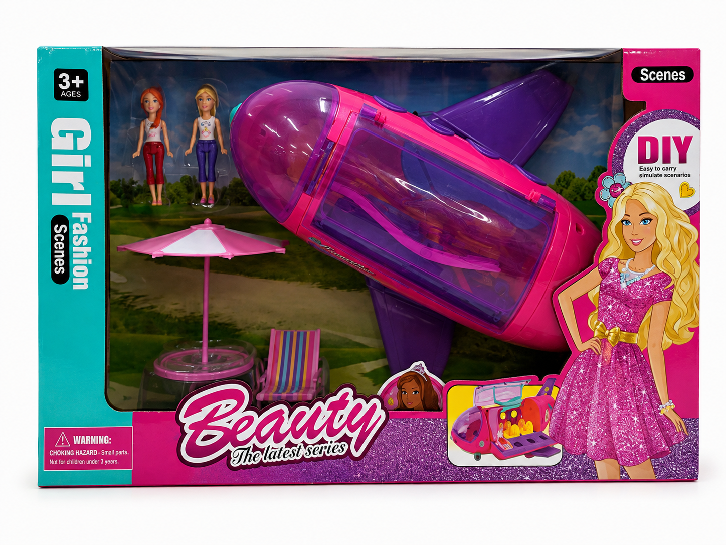 Girls’ Airplane Doll Playset with Accessories