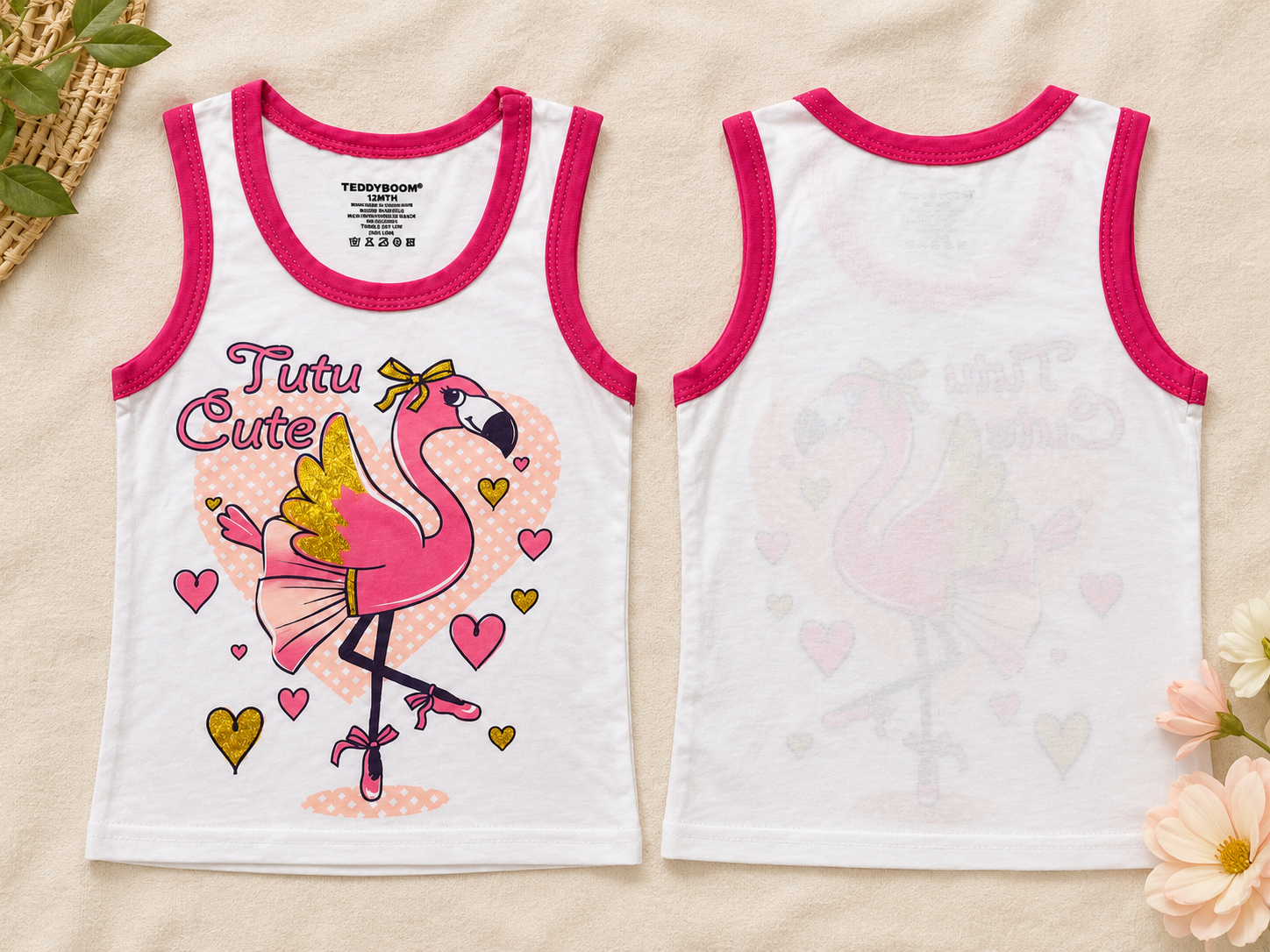 Girls Printed Cotton Tank Top | 12–24 Months