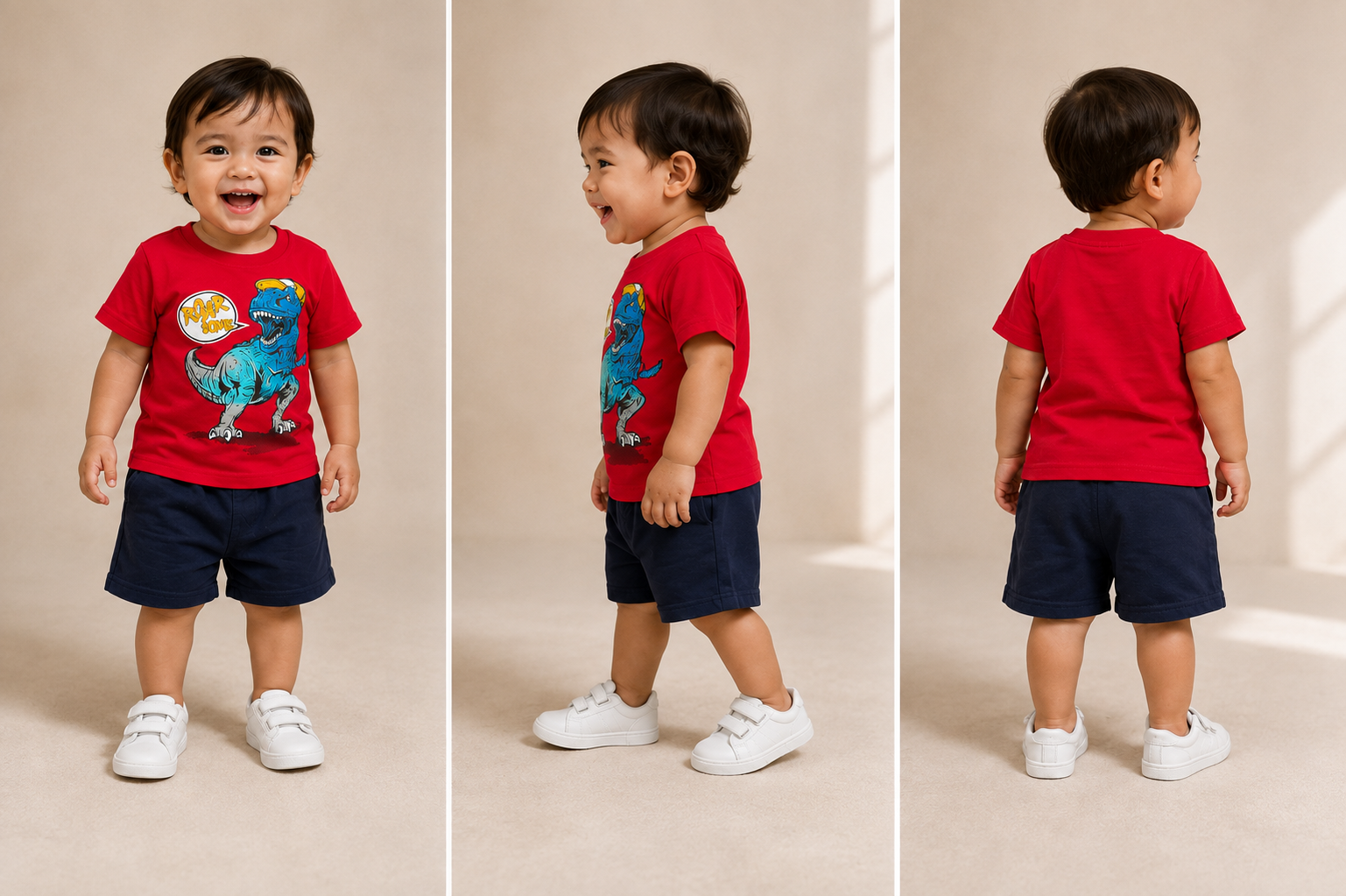 Boys Dinosaur Print Short Set
