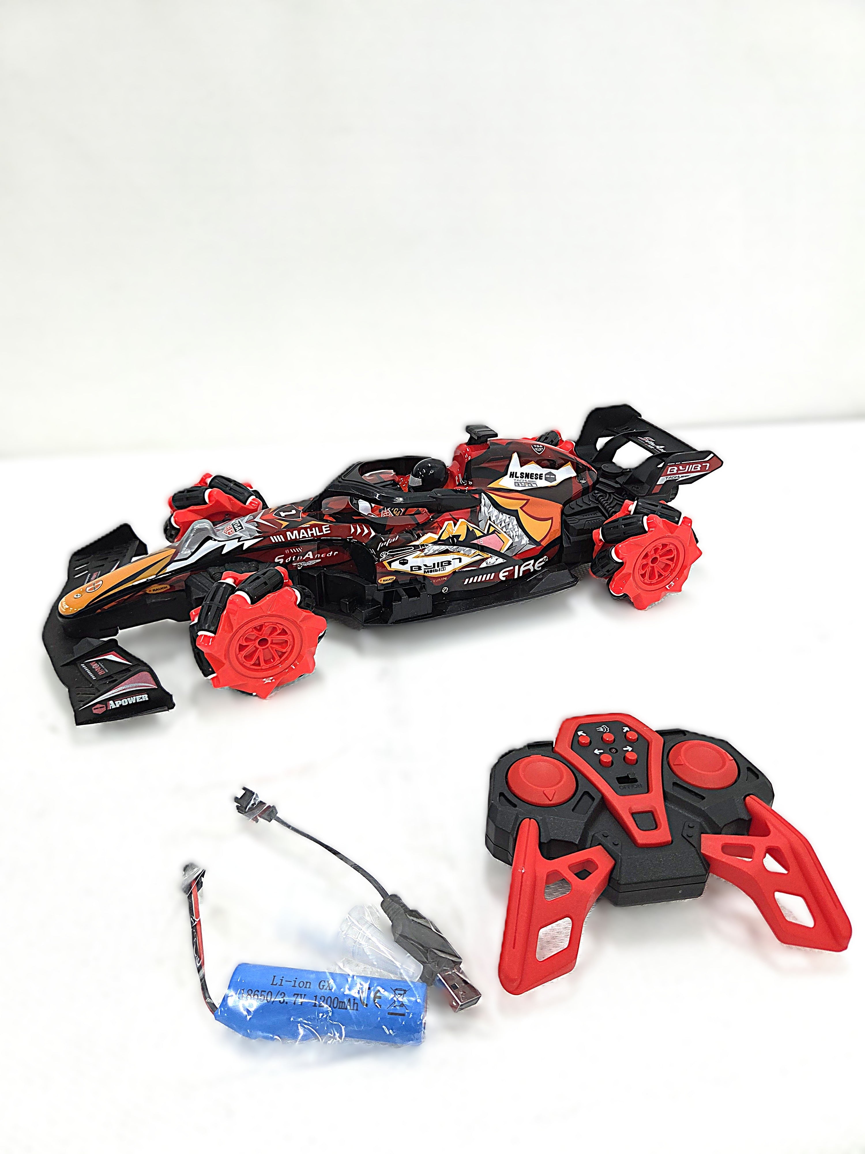 F1 Equation Stunt Spray RC Car | 360° Drift Racing Car with LED Lights