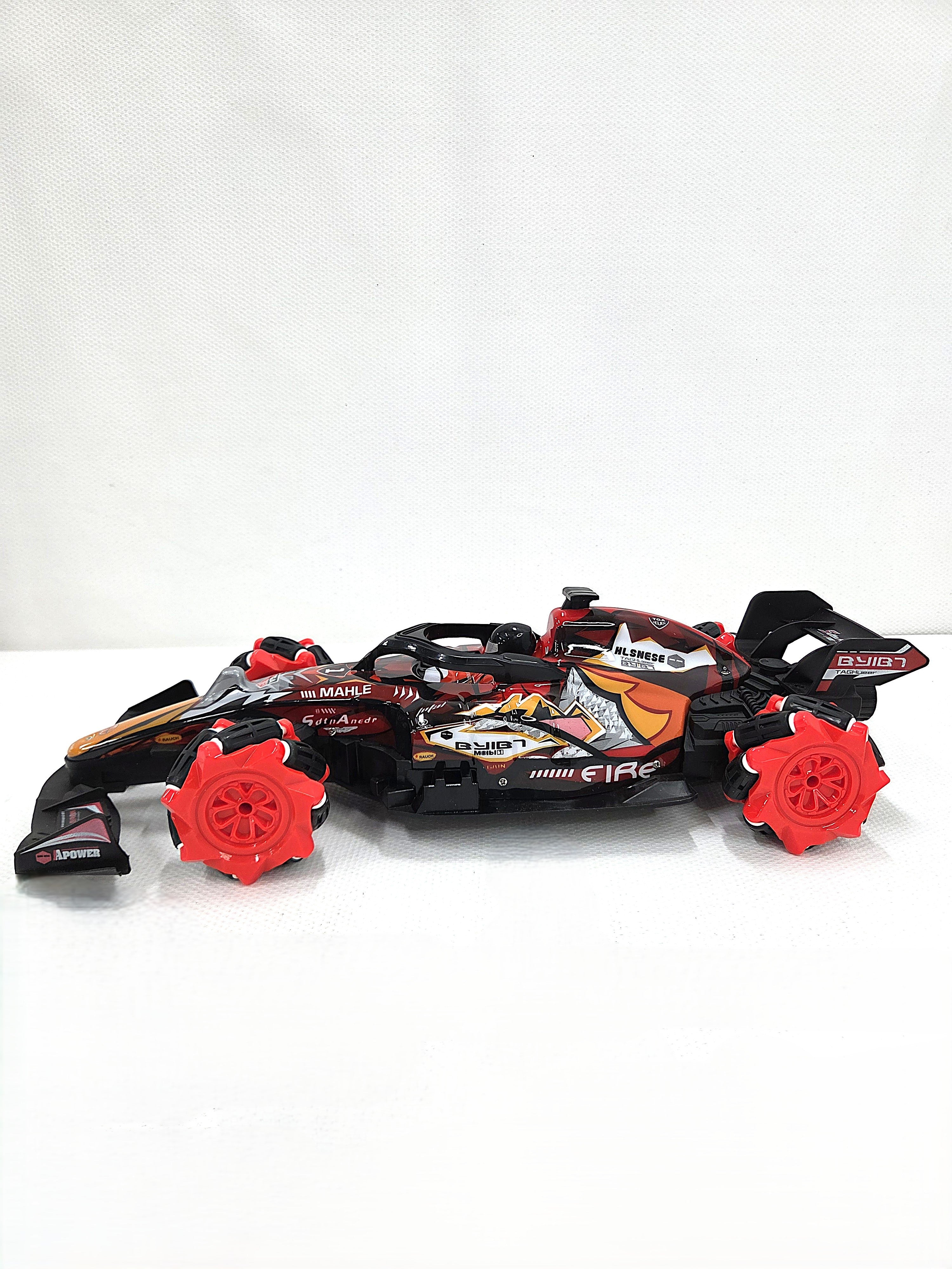 F1 Equation Stunt Spray RC Car | 360° Drift Racing Car with LED Lights