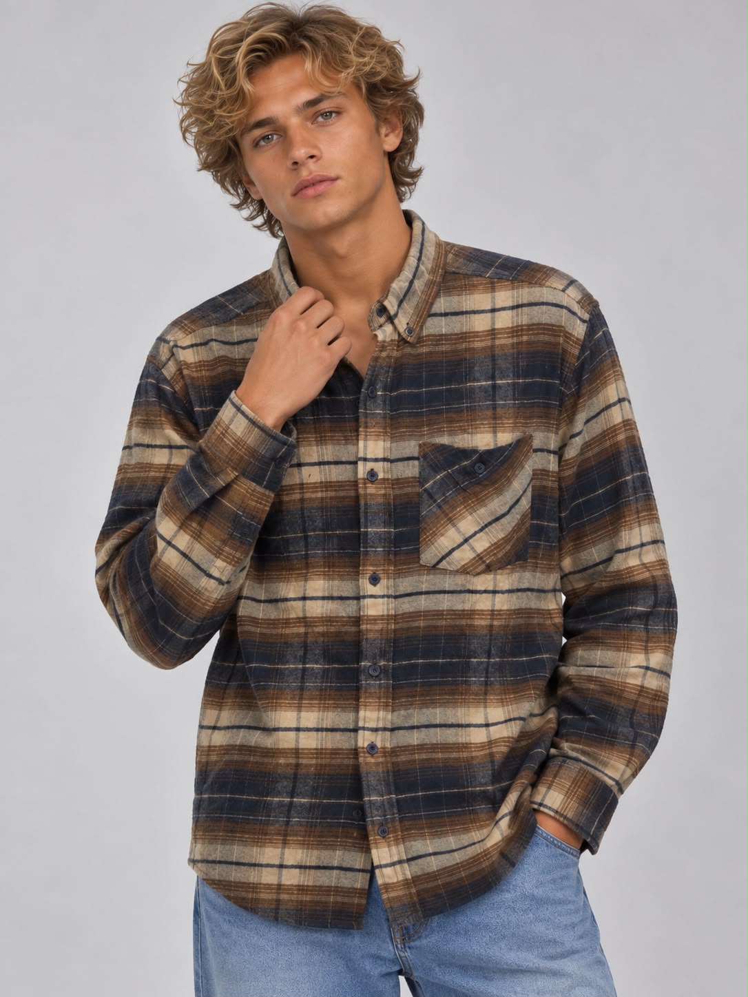 Men’s Long Sleeve Check Shirts