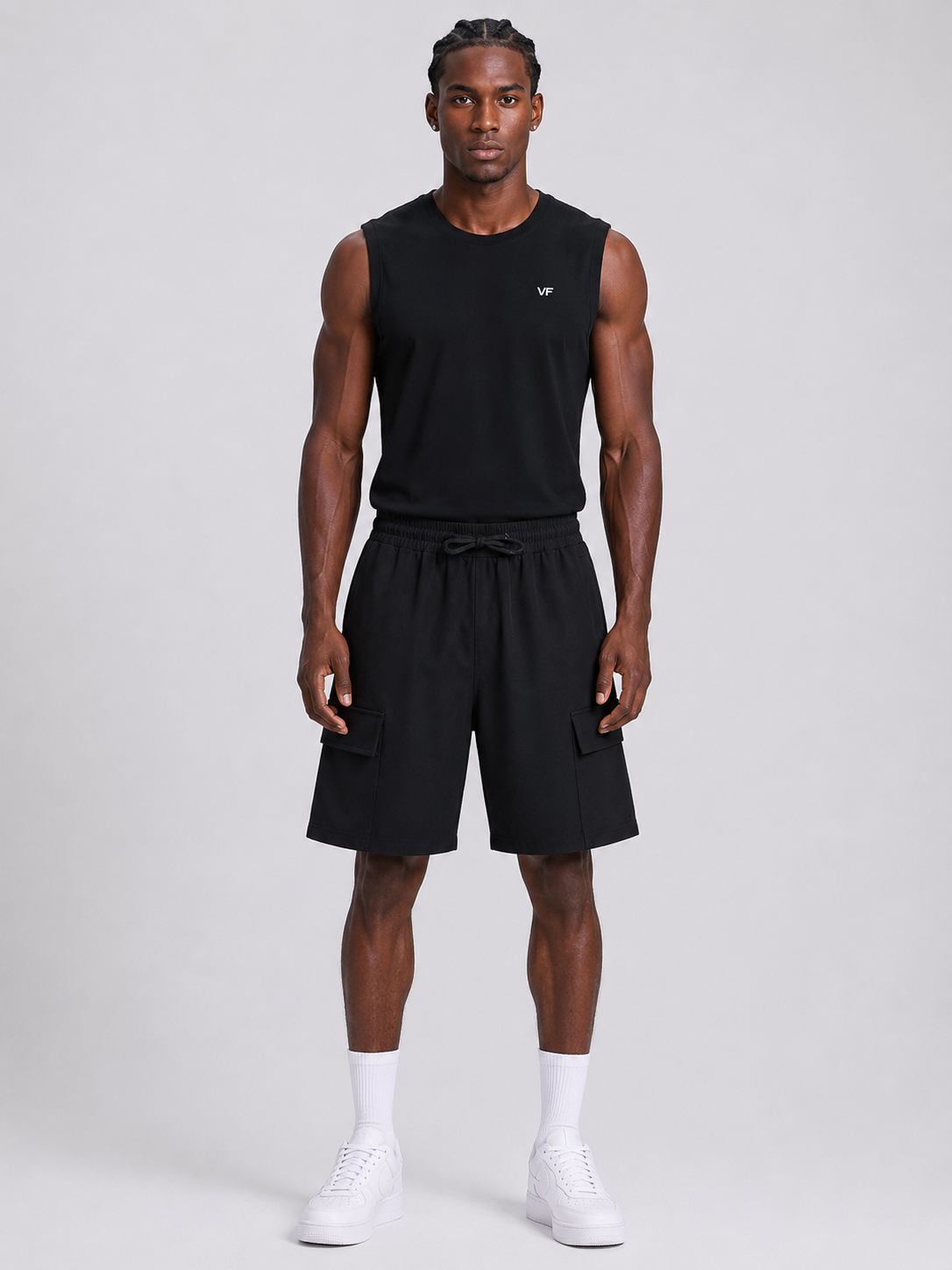 Men’s UR-10 Sport Cargo Shorts – Black