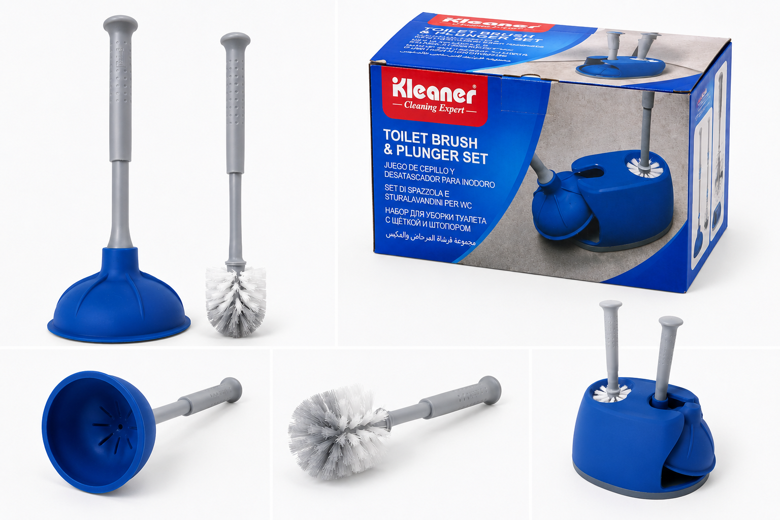 Kleaner Toilet Brush & Plunger Cleaning Set – KD2309
