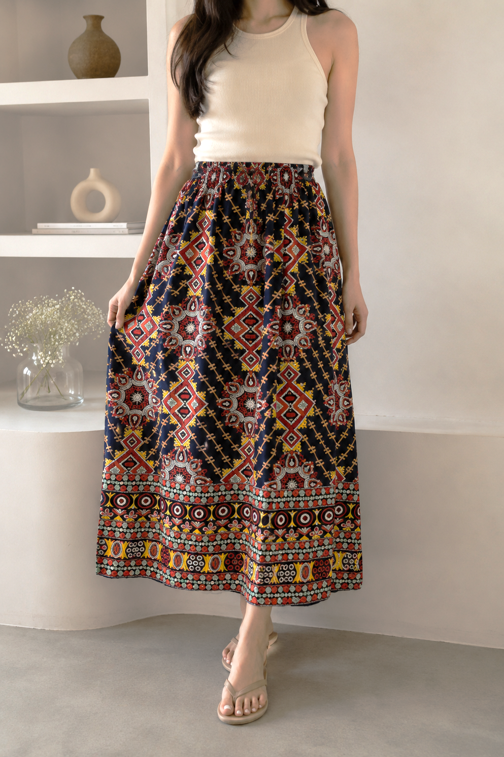 Women's Boho Maxi Skirt