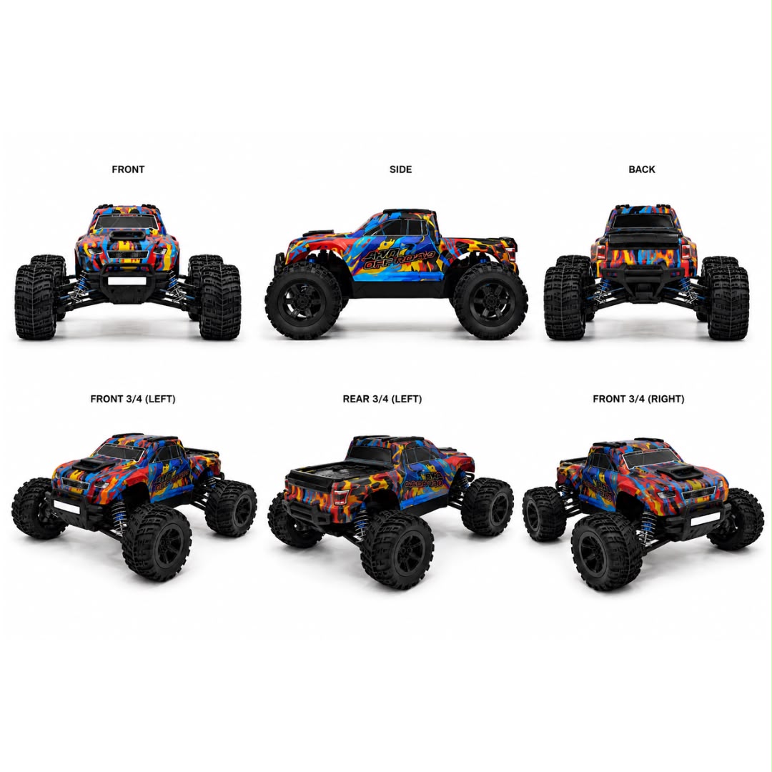 MJX Hyper Go 20208 1/20 Scale 4WD Brushless RC Monster Truck RTR – High-Speed Off-Road Car