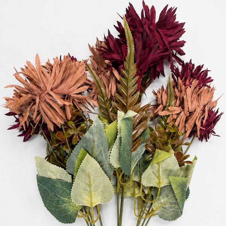 Burgundy & Beige Artificial Flower