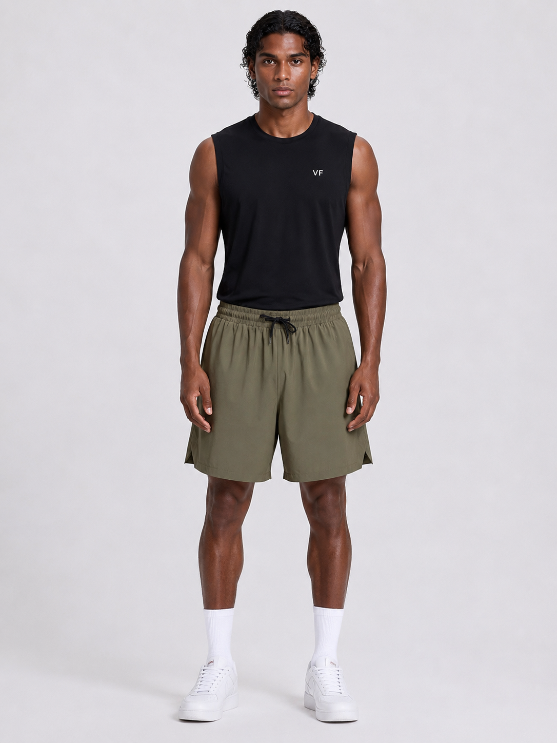 Men’s UR-9 Activewear Sports Shorts – Army Green