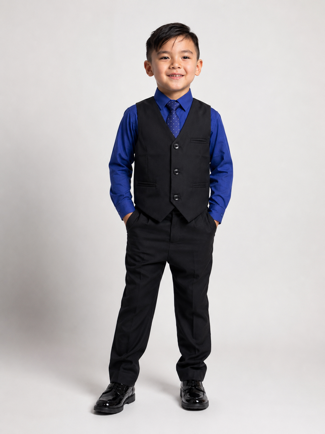 Blue Toddler Suit Set – Size 5T