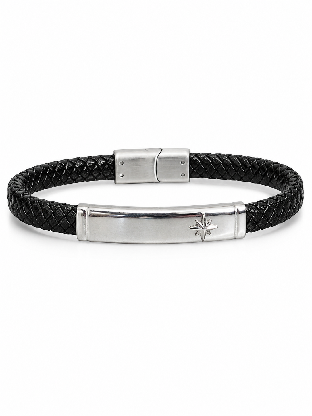 Men's Braided Leather Style Bracelet Set – Gold & Silver Plate