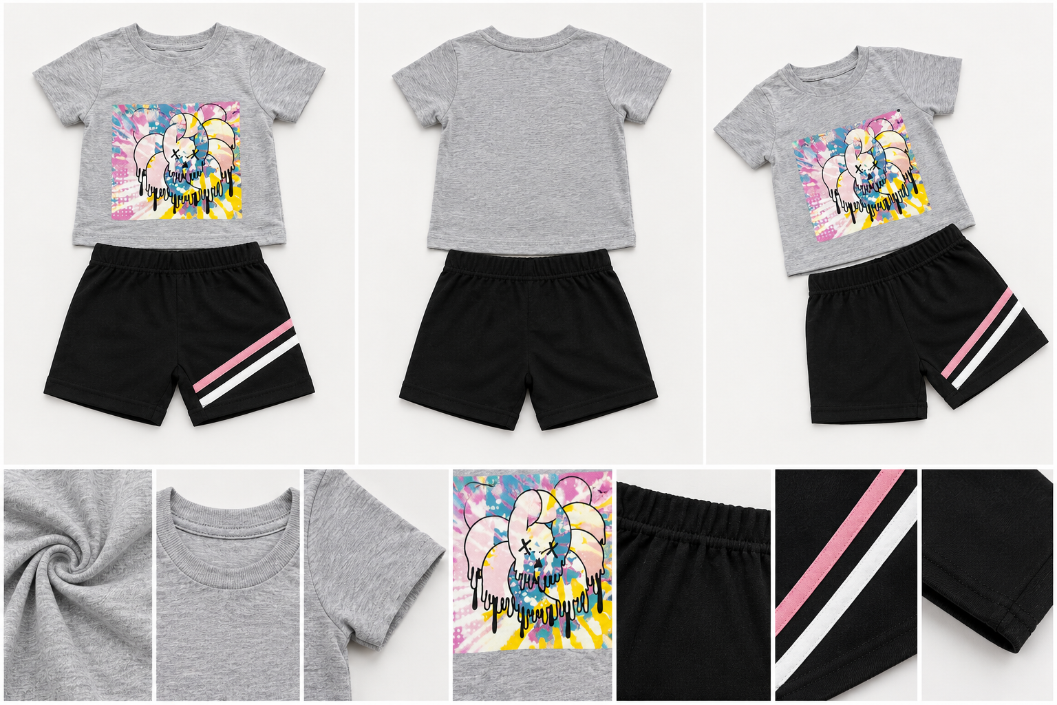 Girls Graphic T-Shirt & Shorts Set