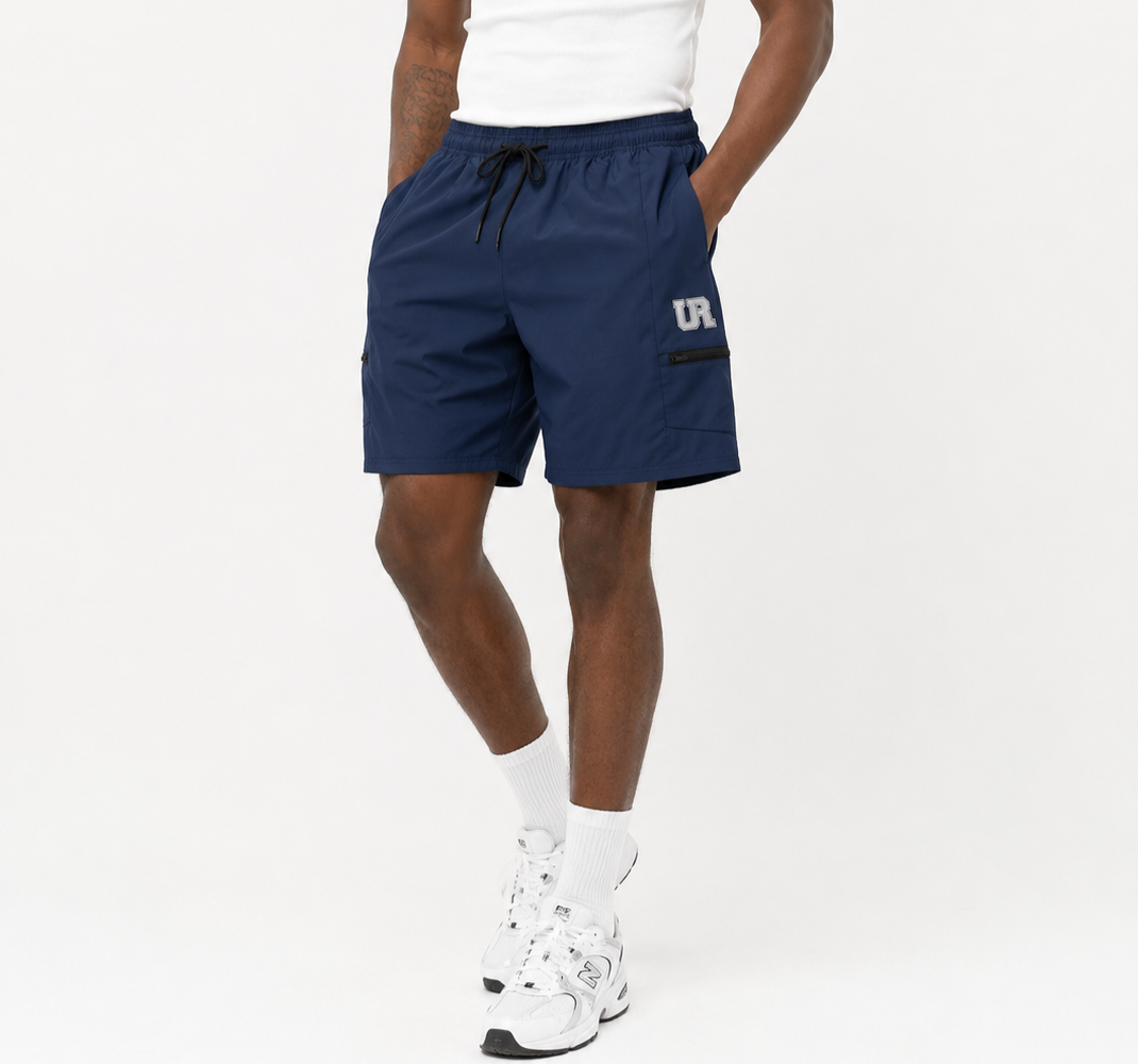 Men's Urban Cargo Drawstring Shorts – Navy Blue