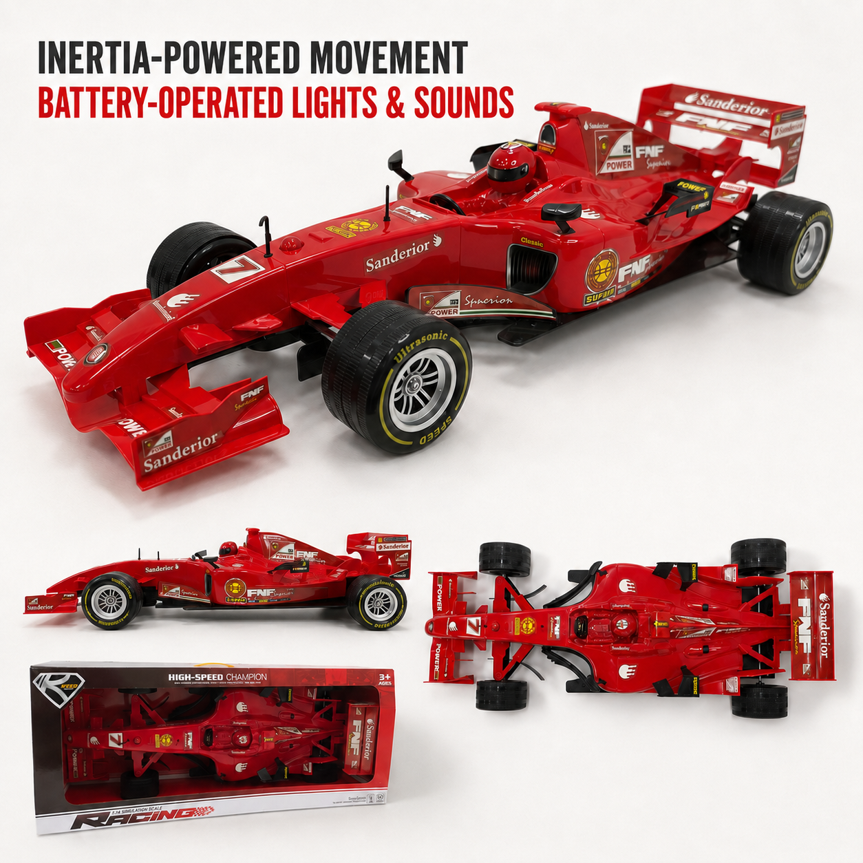 High-Speed Champion F1 Racing Car Toy – 1:6 Scale