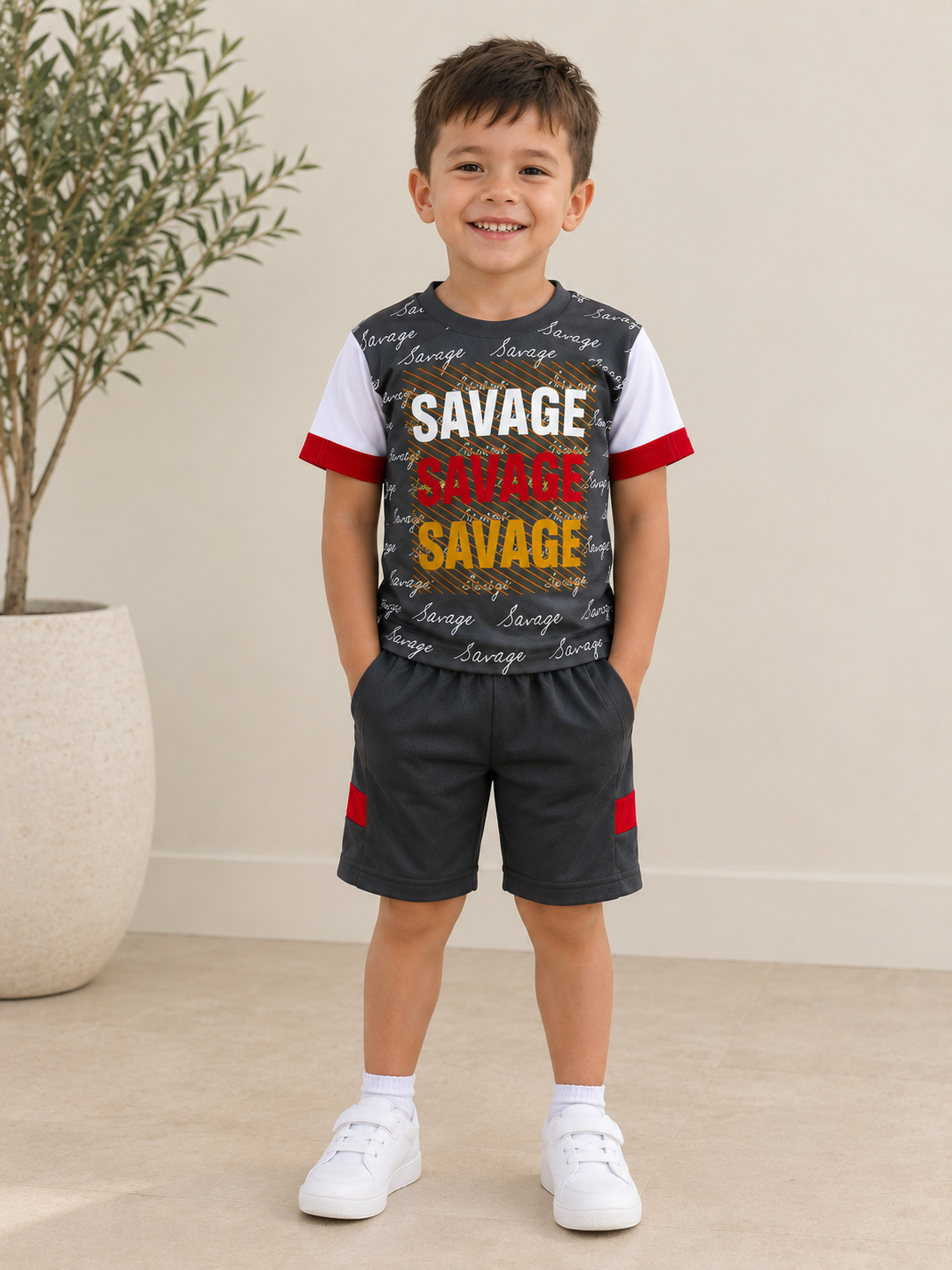 Boys Graphic T-Shirt & Shorts Set | 2T–4T