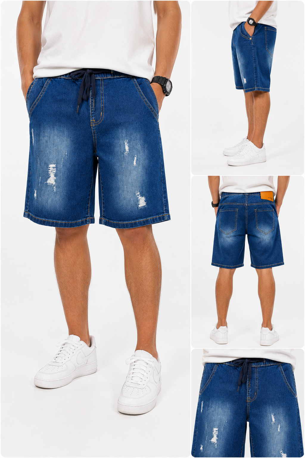 Men's Drawstring Denim Shorts | Relaxed Fit