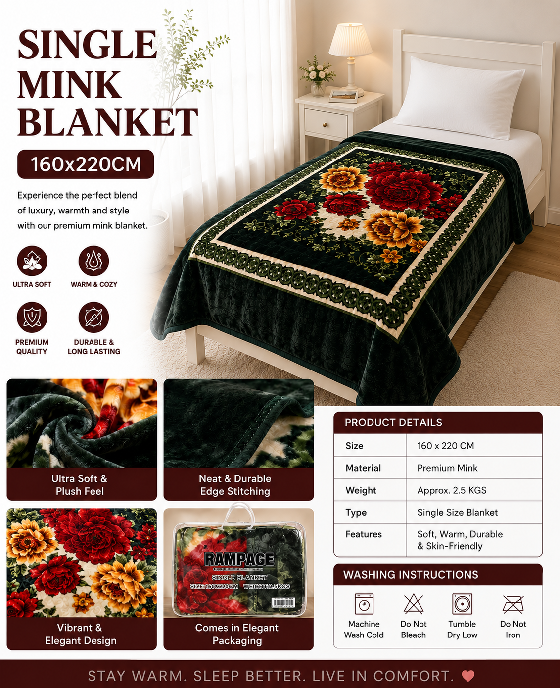 Single Mink Blanket