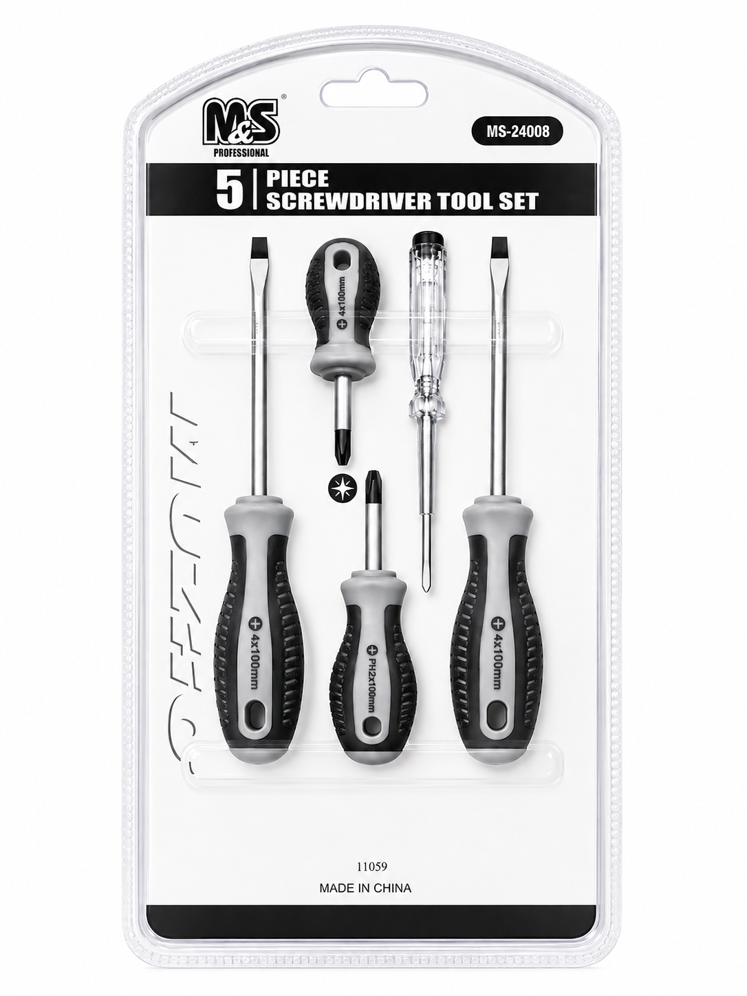 M&S Professional 5-Piece Screwdriver Tool Set – MS-24005