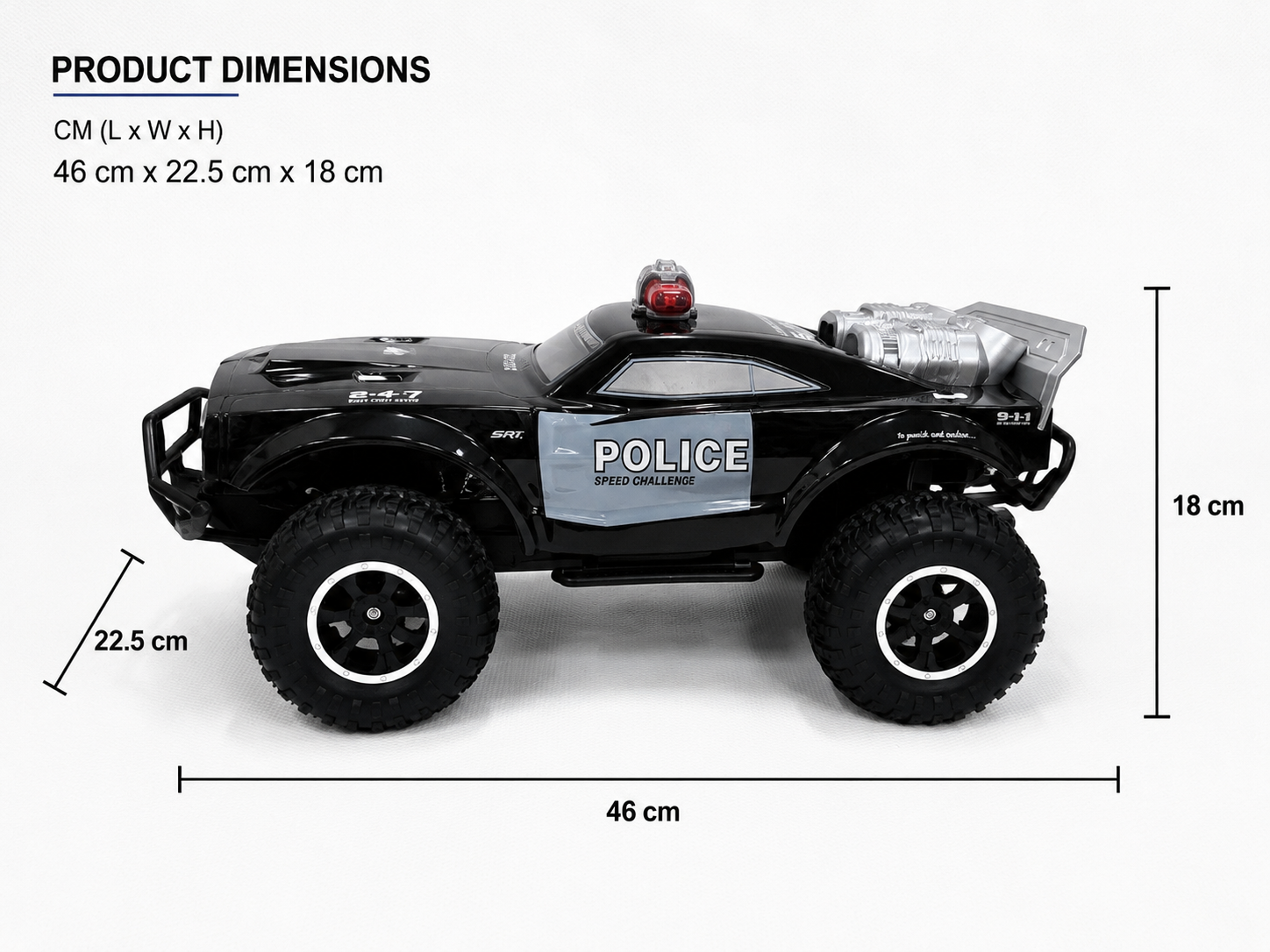 High Speed Dodge Police Car RCC
