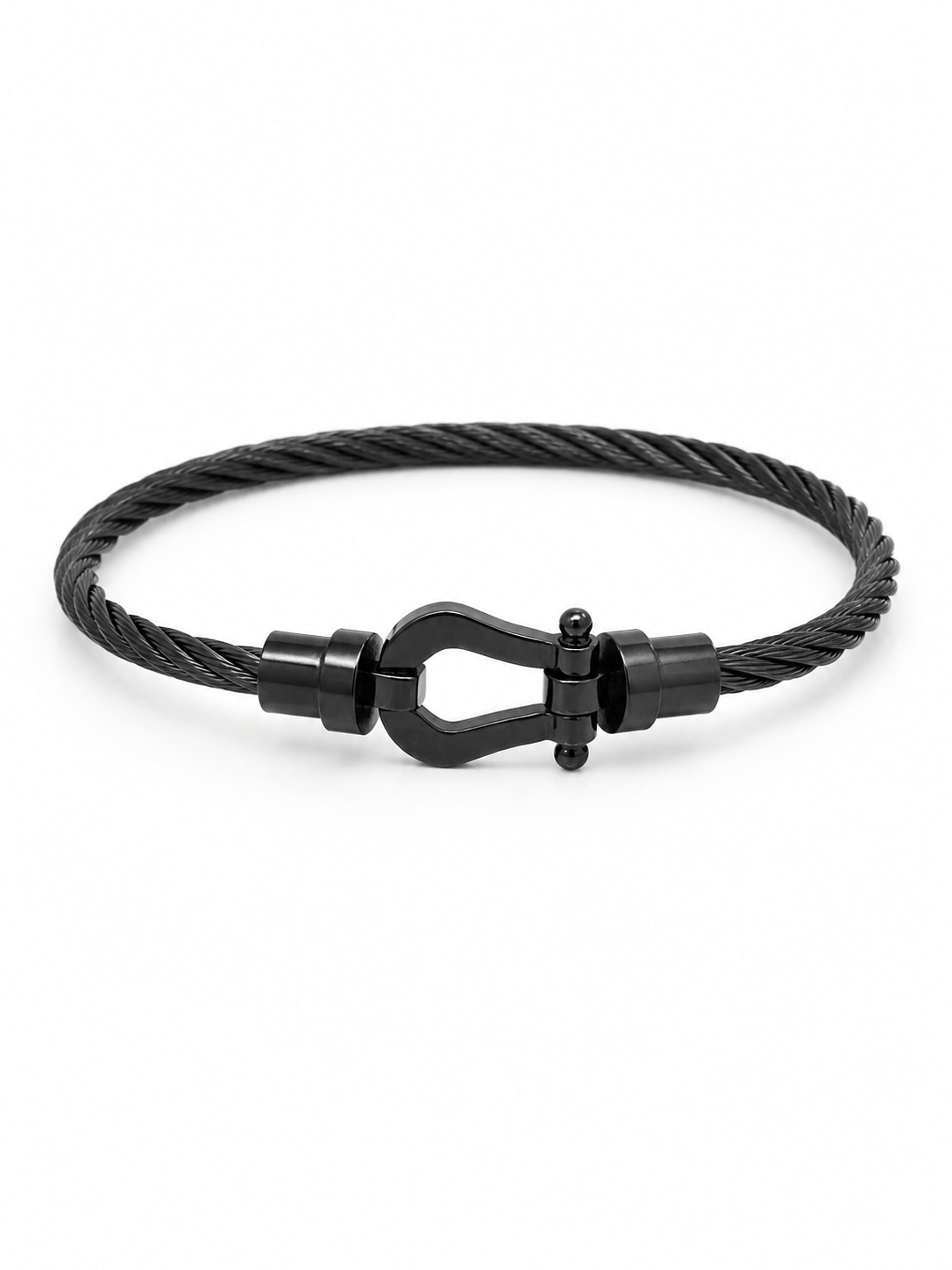 Unisex Twisted Cable Wire Fashion Bracelet – Stainless Steel Look |