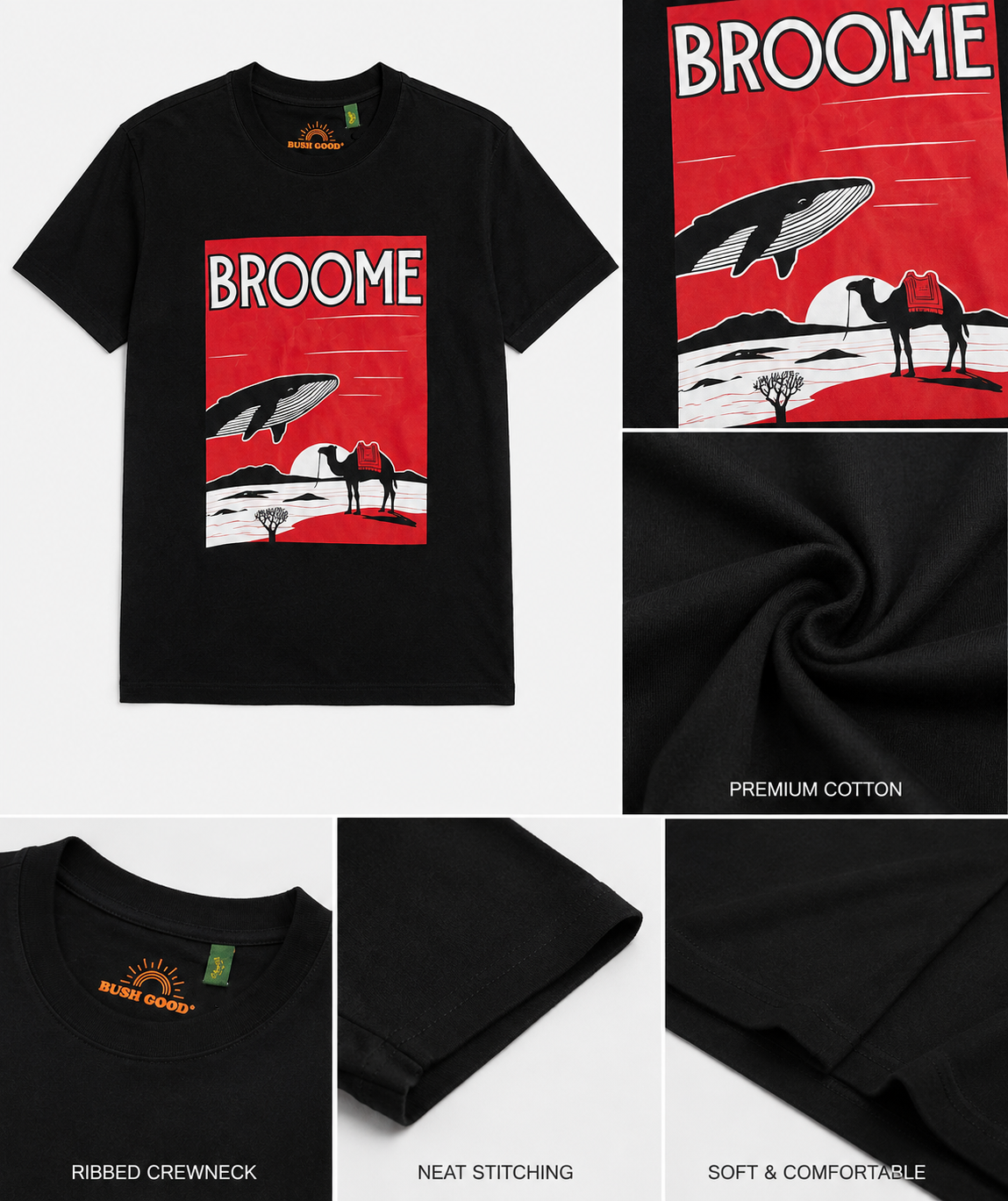 Broome Whale & Camel Graphic T-Shirt