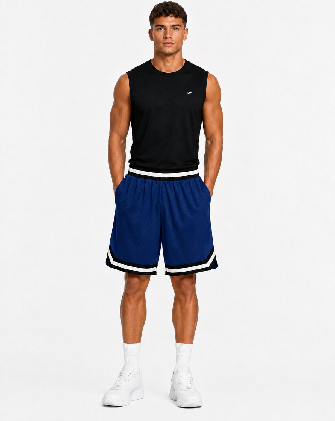 Men’s Athletic Basketball Shorts UR-16 – Navy Blue
