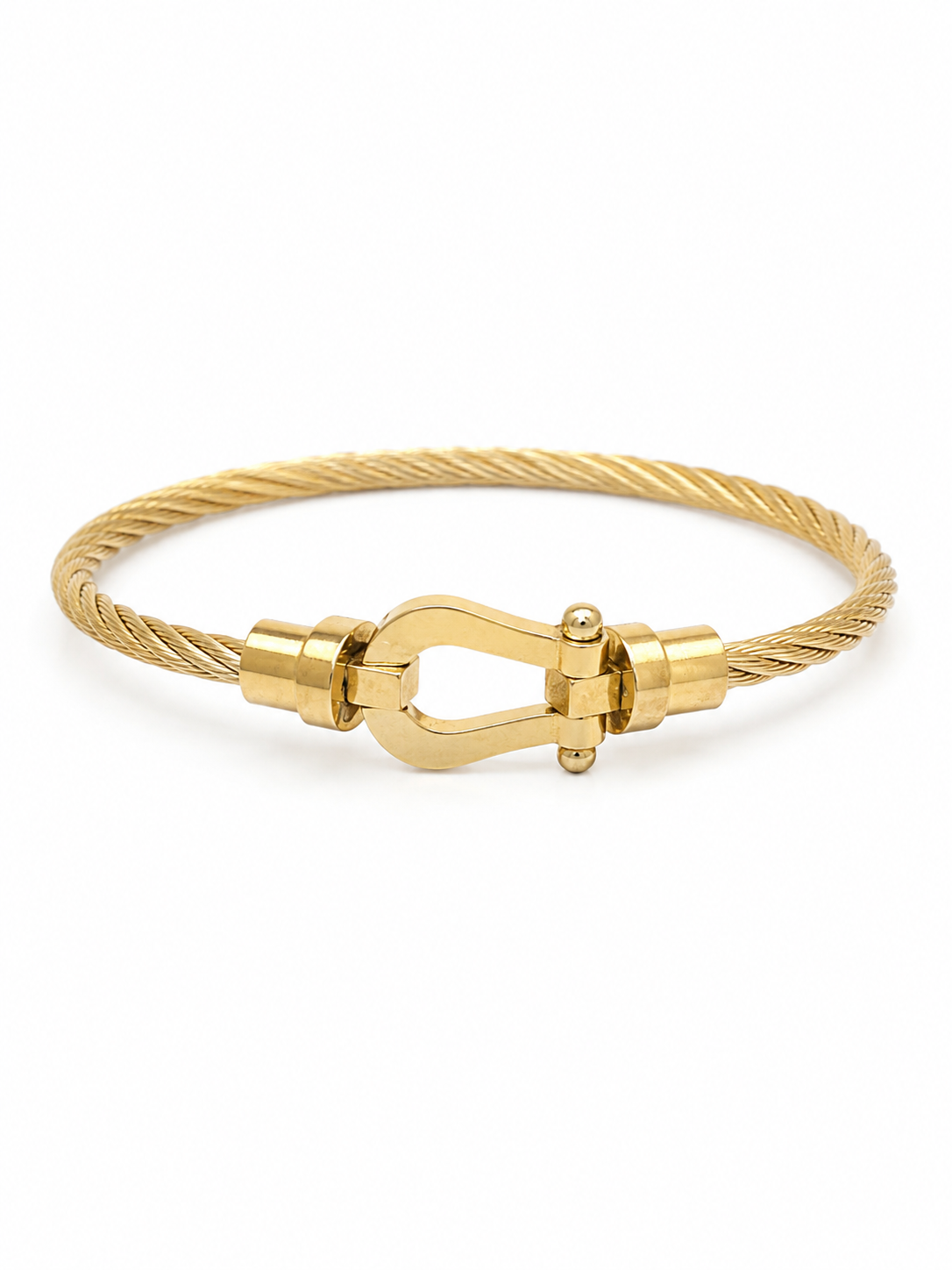 Unisex Twisted Cable Wire Fashion Bracelet – Stainless Steel Look |