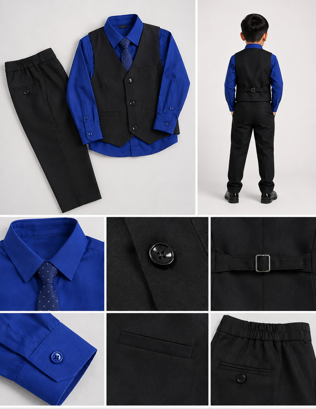 Blue Toddler Suit Set – Size 5T