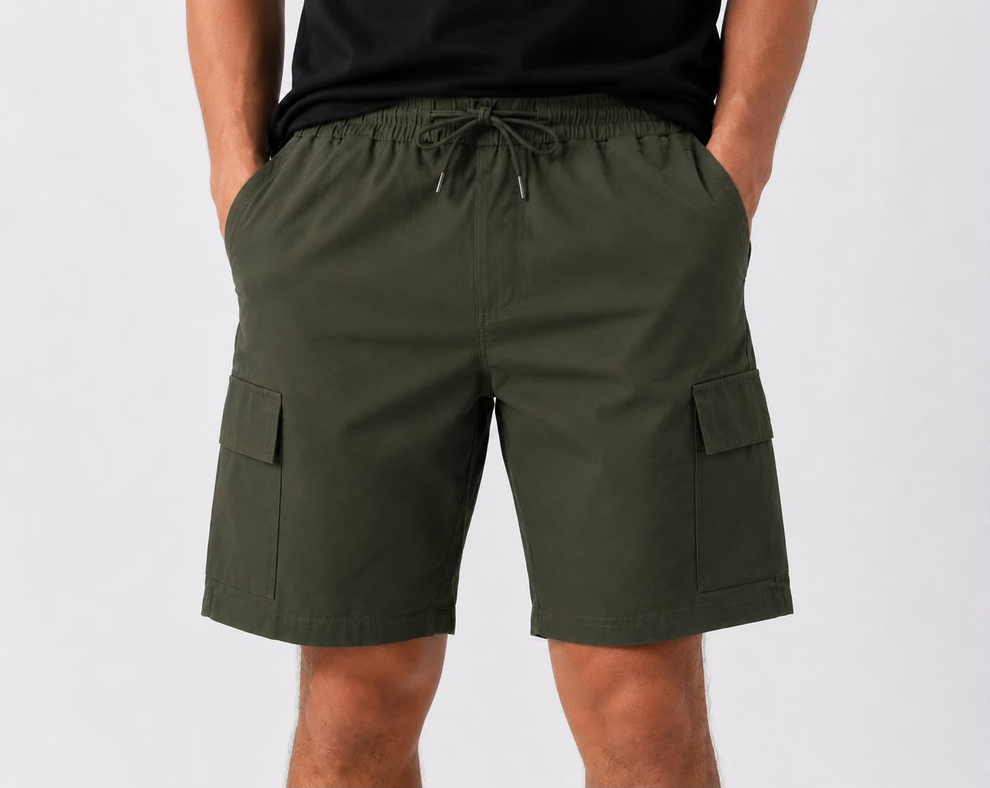 Men’s Utility Cargo Shorts – Olive Green