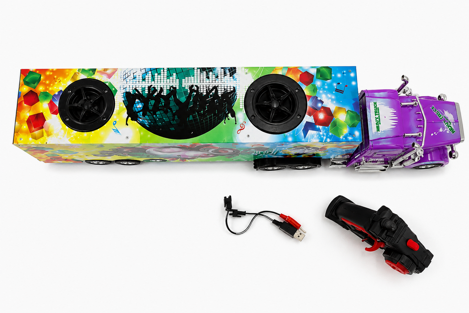 Remote Control Bluetooth Music Truck WH8769 with LED Lights | 2.4GHz RC Trailer (3+)