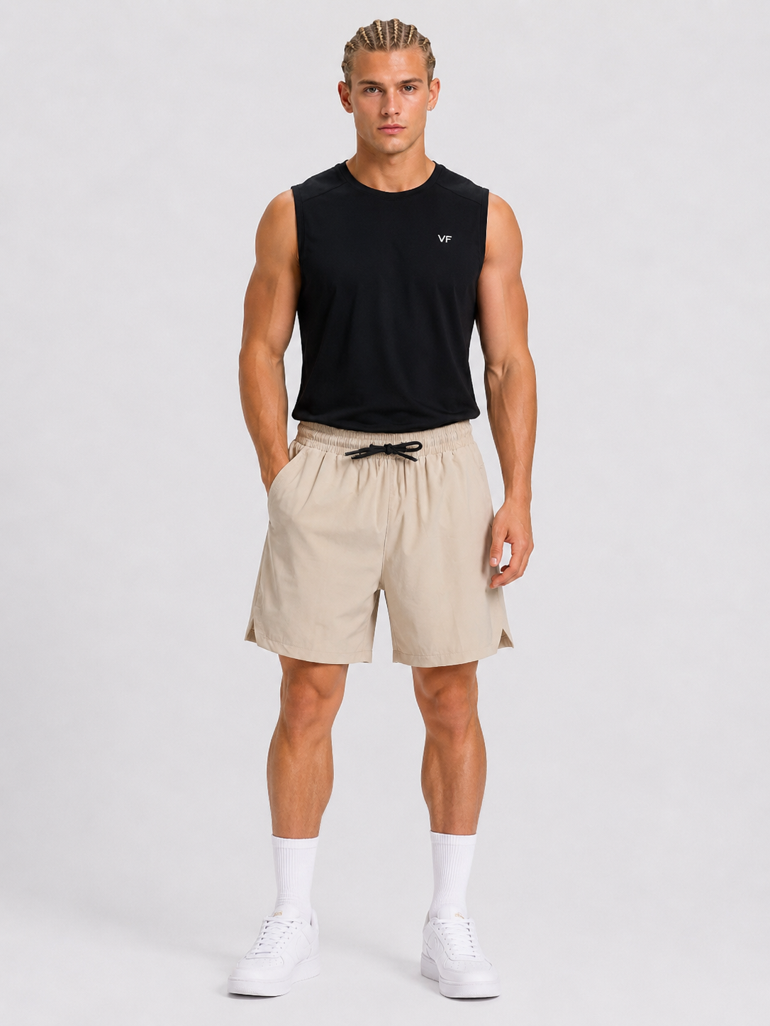 Men’s UR-9 Activewear Sports Shorts – Khaki